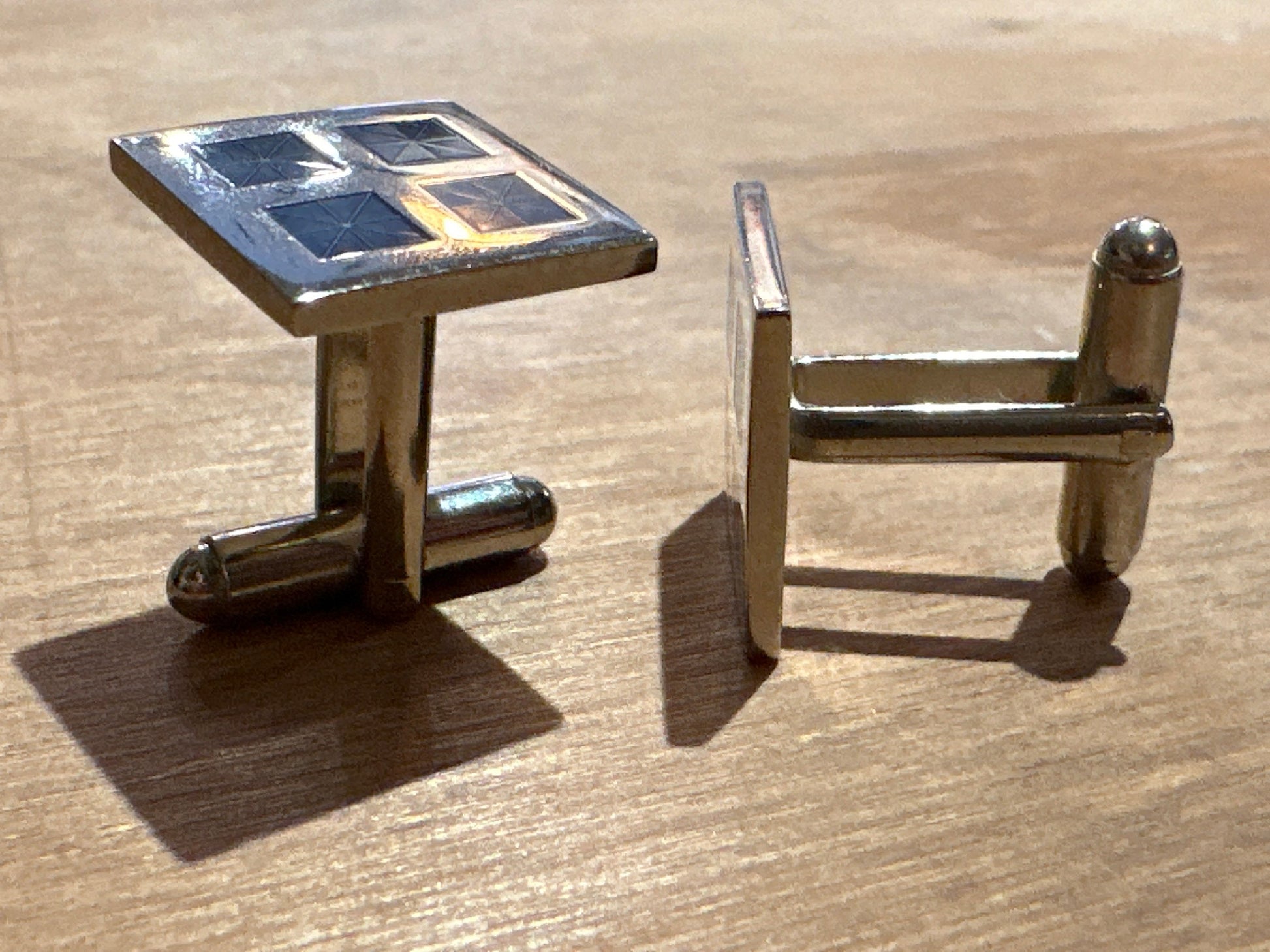 Vintage Sterling Silver Square Cuff Links | Accessories