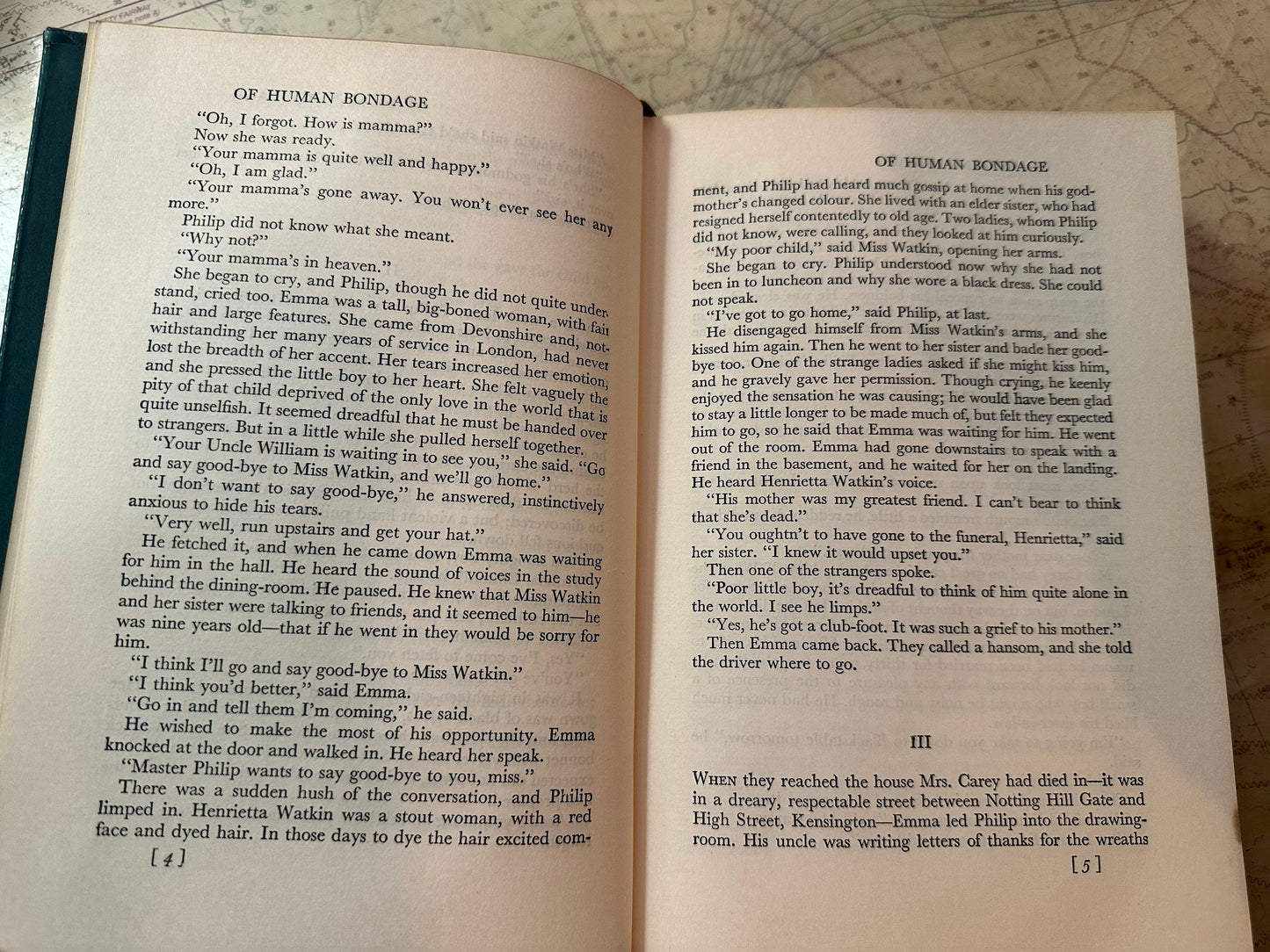 Of Human Bondage W. Somerset Maugham, English Language Edition, Vintage Novel Book, Classic Literature, English Literature