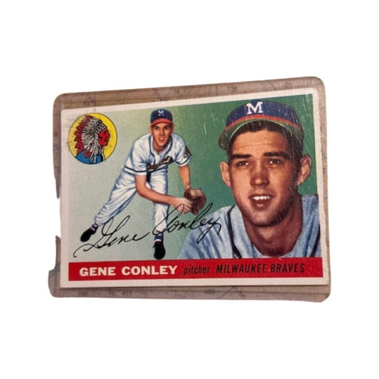 Vintage Topps #81 Gene Conley - Milwaukee Braves Baseball Card | 1950s Memorabilia