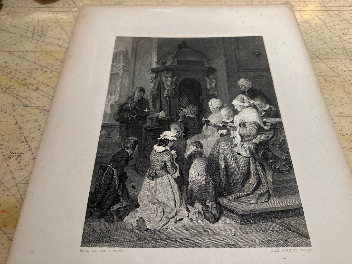 Lithograph of "The Confessional" Printed Artwork | Home Decor