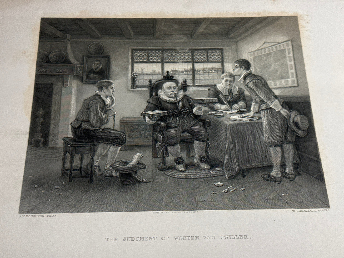 Lithograph of "The Judgement of Wouter Van Twiller" Printed Art | Home Decor