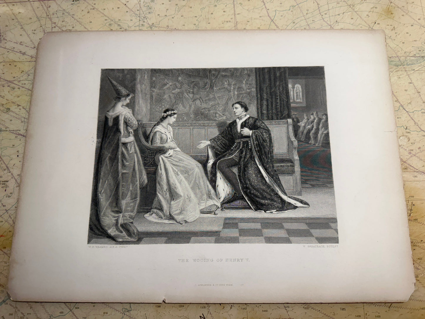 Lithograph "The Wooing of Henry V" Printed Artwork | Home Decor