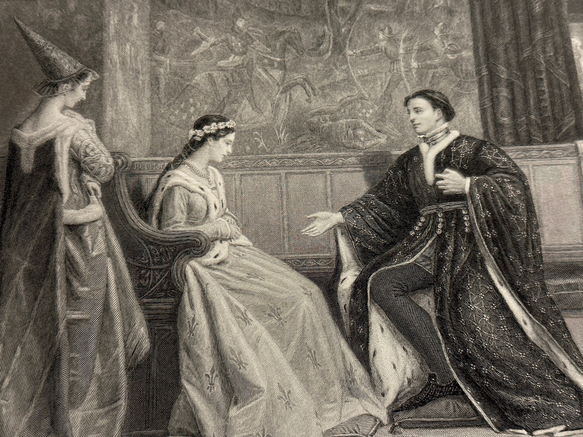 Lithograph "The Wooing of Henry V" Printed Artwork | Home Decor