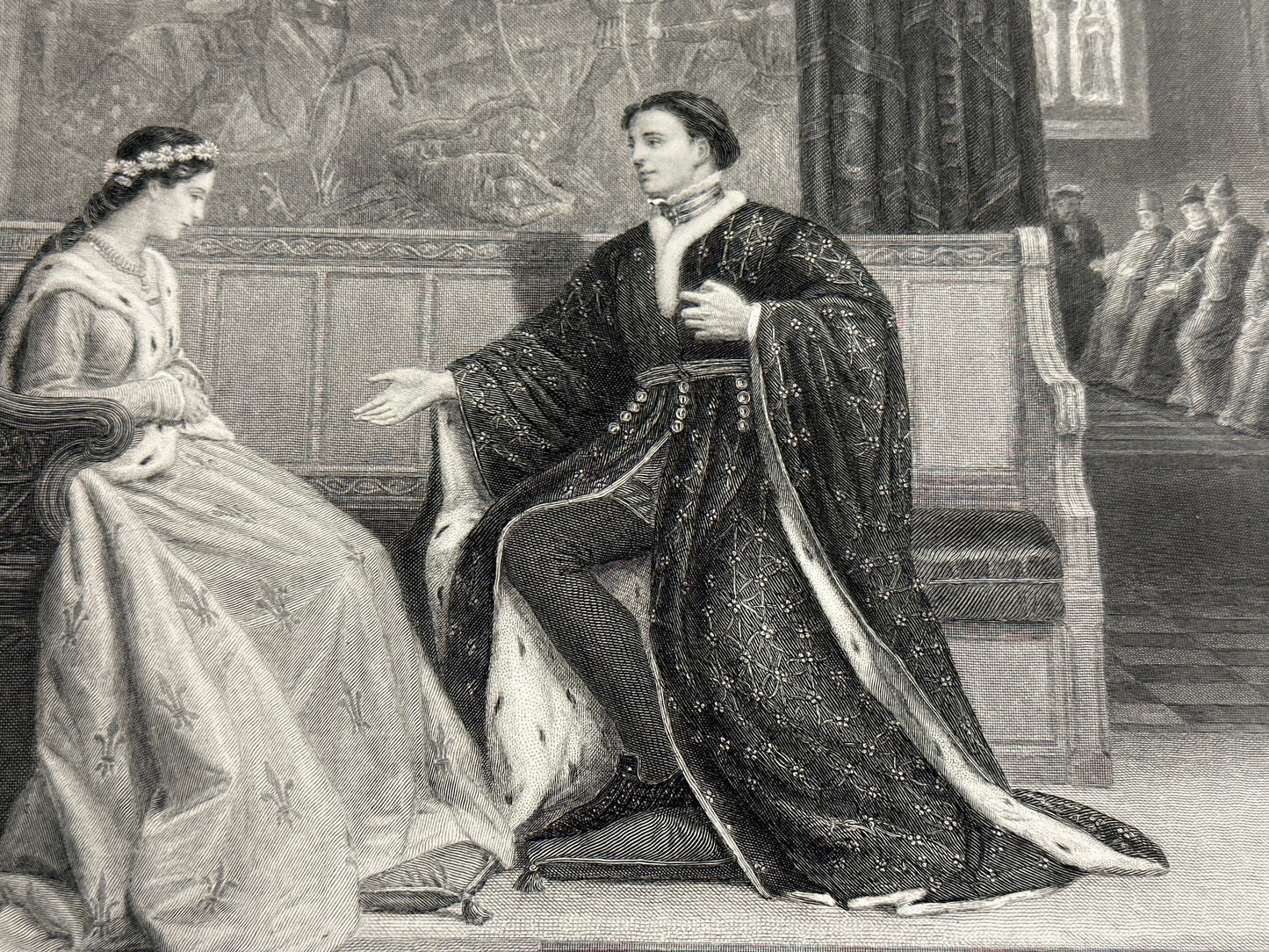 Lithograph "The Wooing of Henry V" Printed Artwork | Home Decor