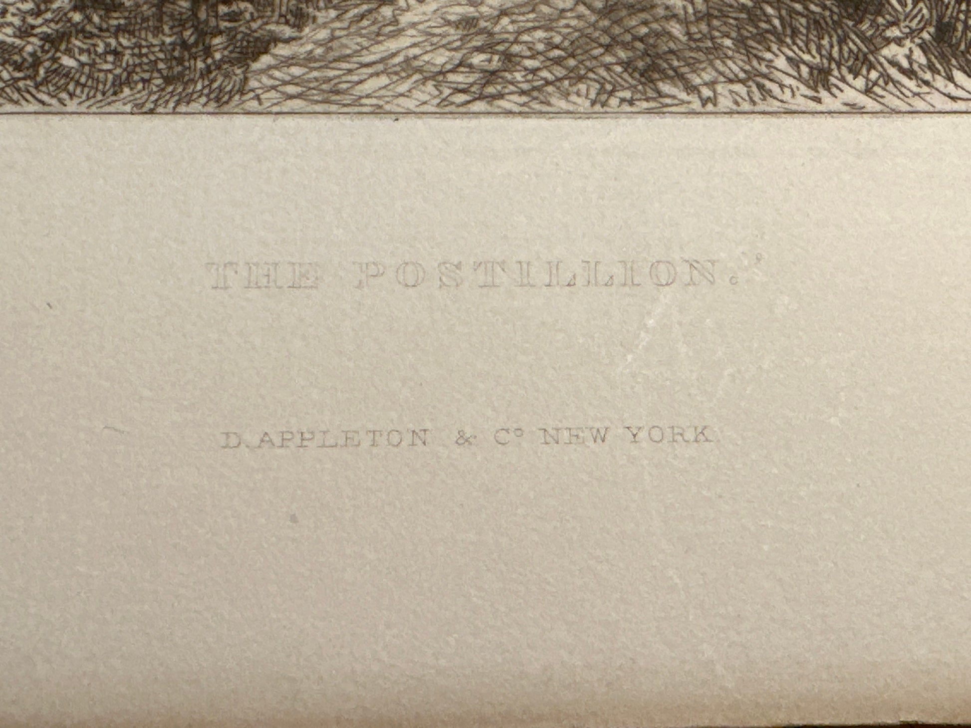 1876 Lithograph "The Postillion" Printed Artwork | Home Decor