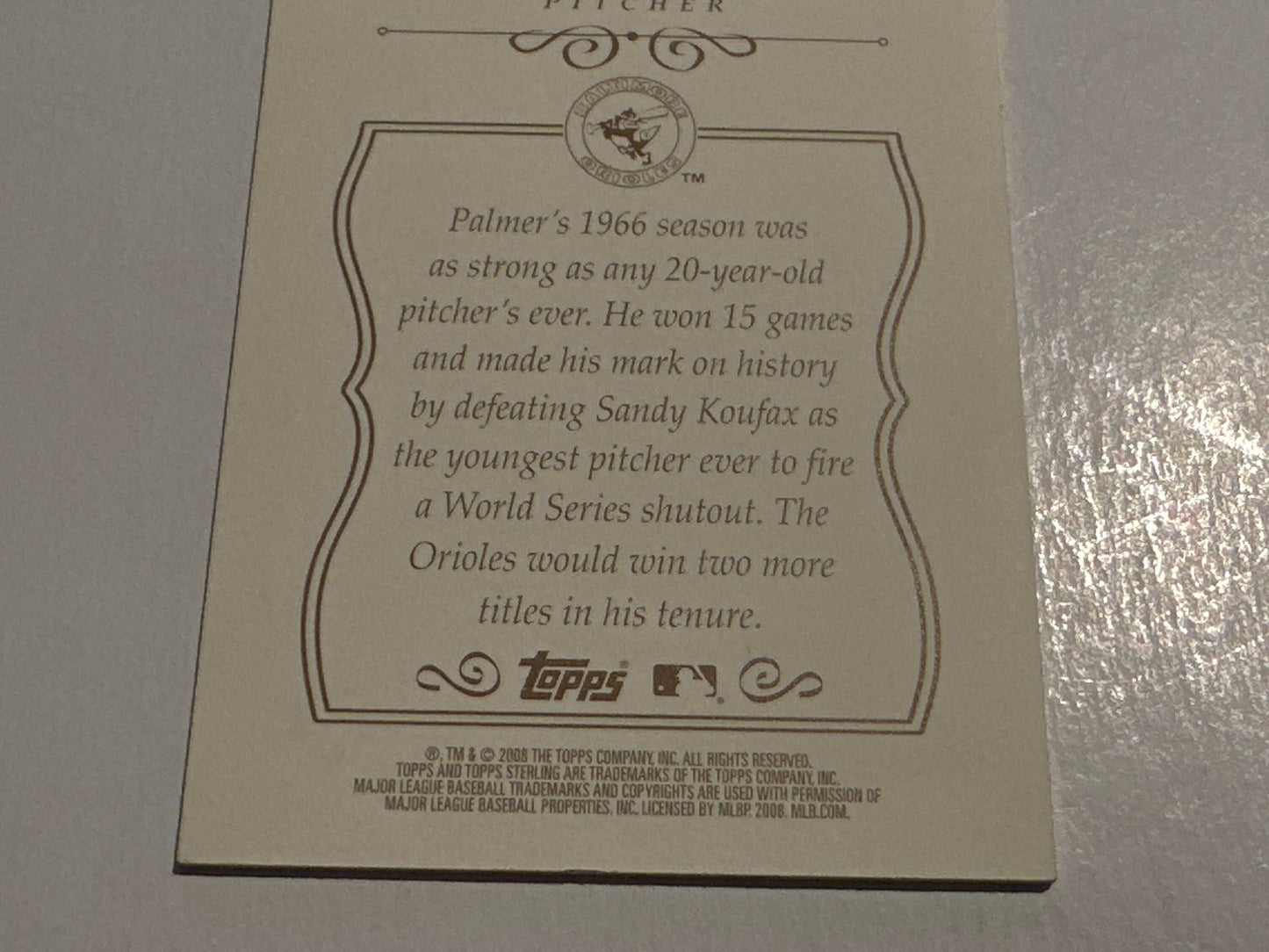 Jim Palmer - Collectible Baseball Card | Memorabilia