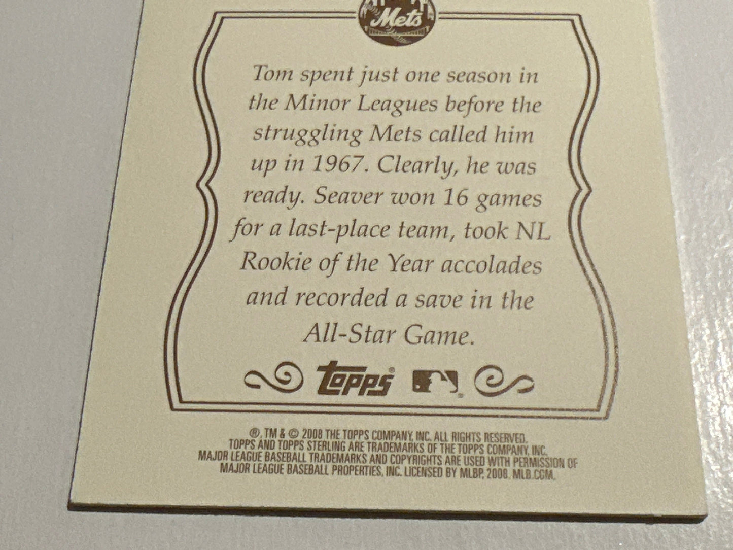 Tom Seaver - Collectible Baseball Card | Memorabilia