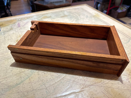 Antique National Cash Register Oak Wood Drawer | Brass Detailing | Home Decor