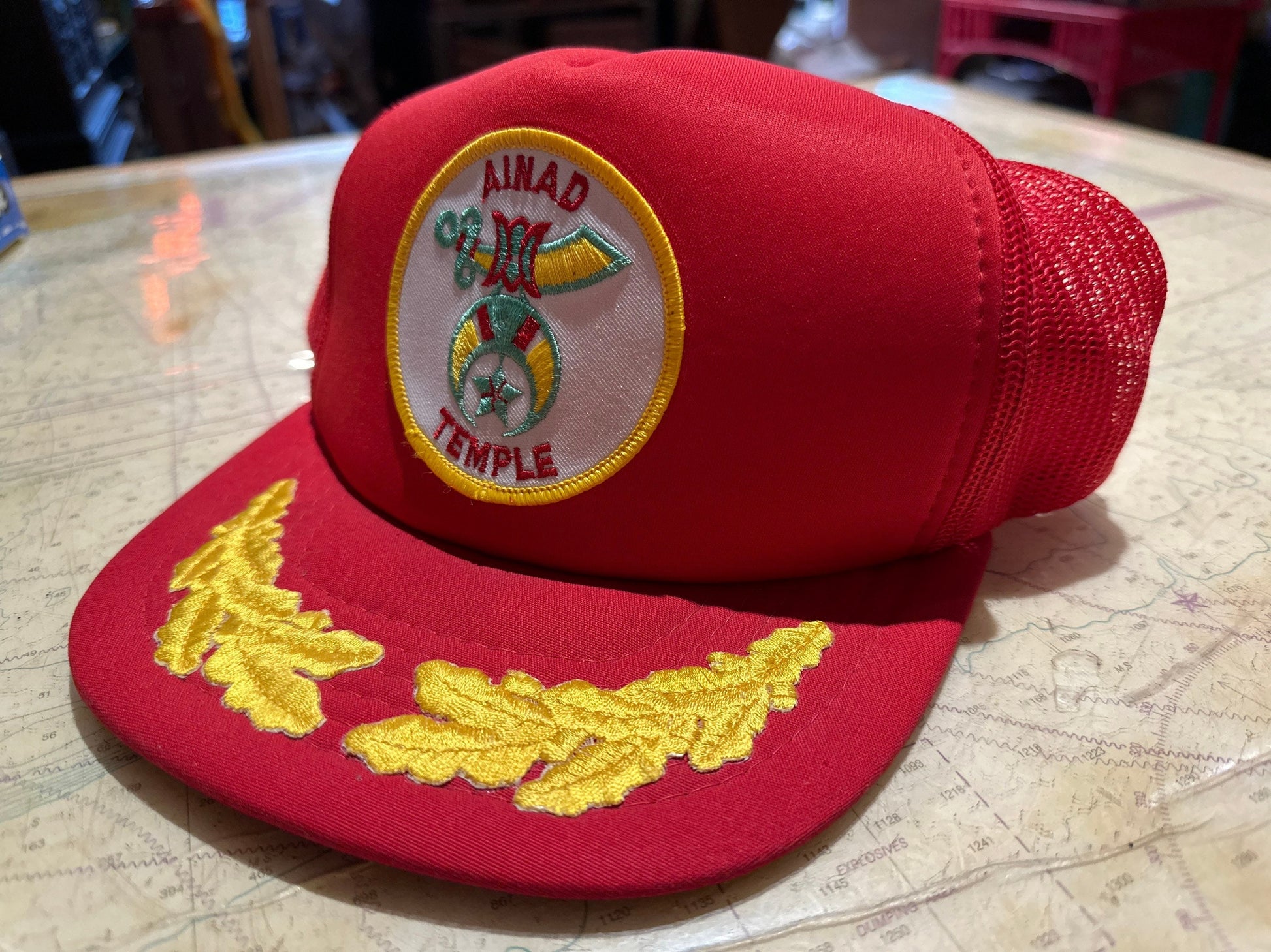 Vintage Ainad Temple Trucker Cap | Unisex Accessories