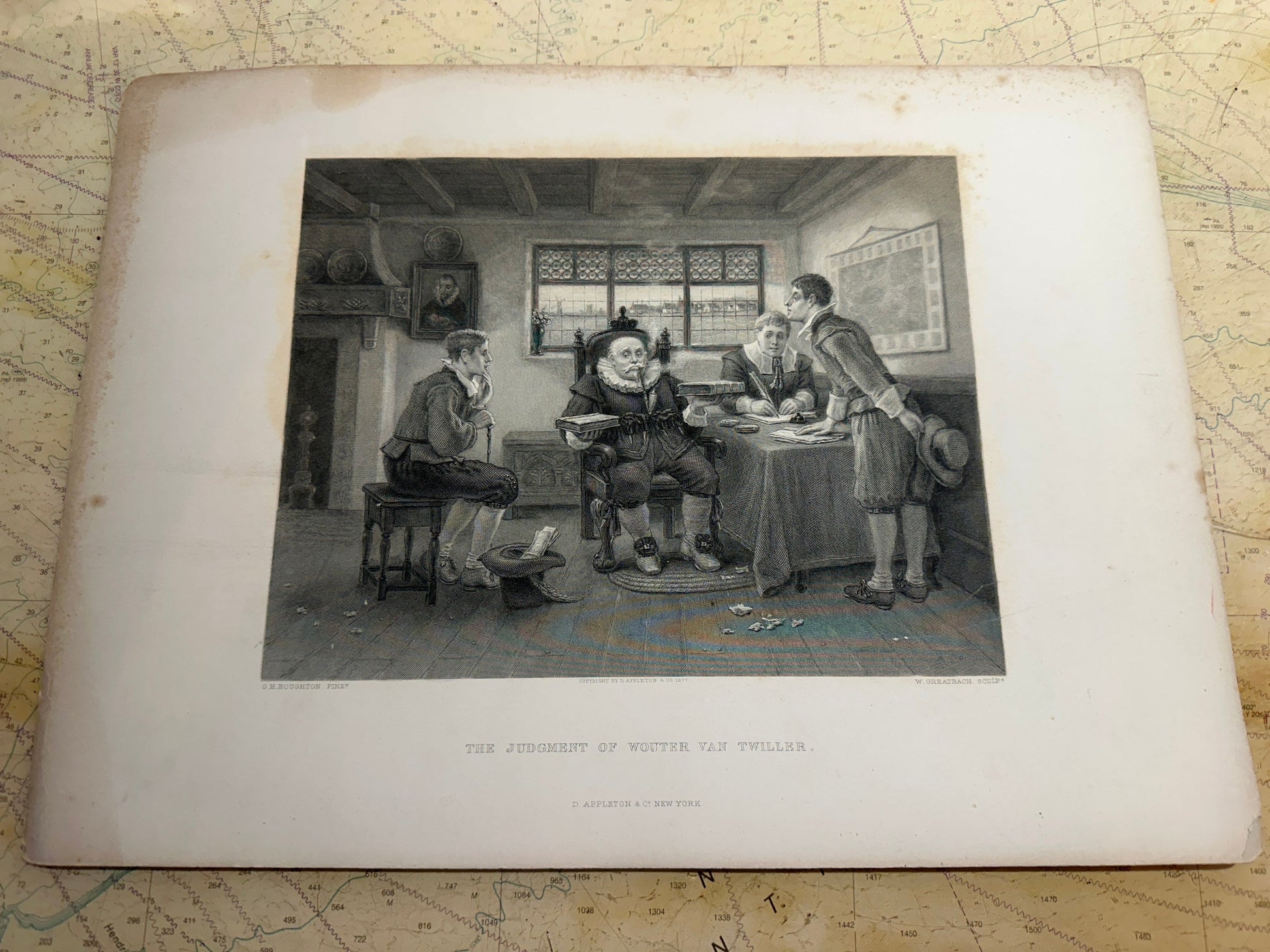 Lithograph of "The Judgement of Wouter Van Twiller" Printed Art | Home Decor