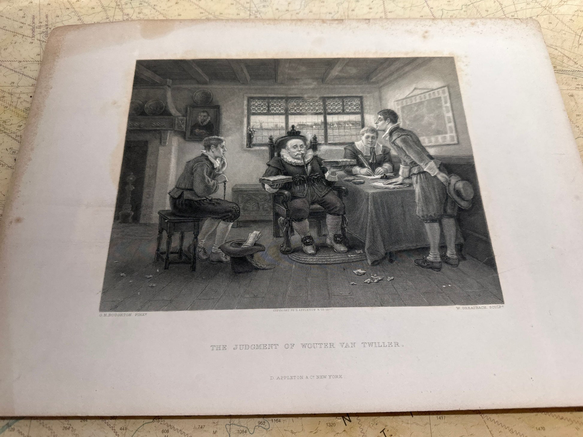 Lithograph of "The Judgement of Wouter Van Twiller" Printed Art | Home Decor