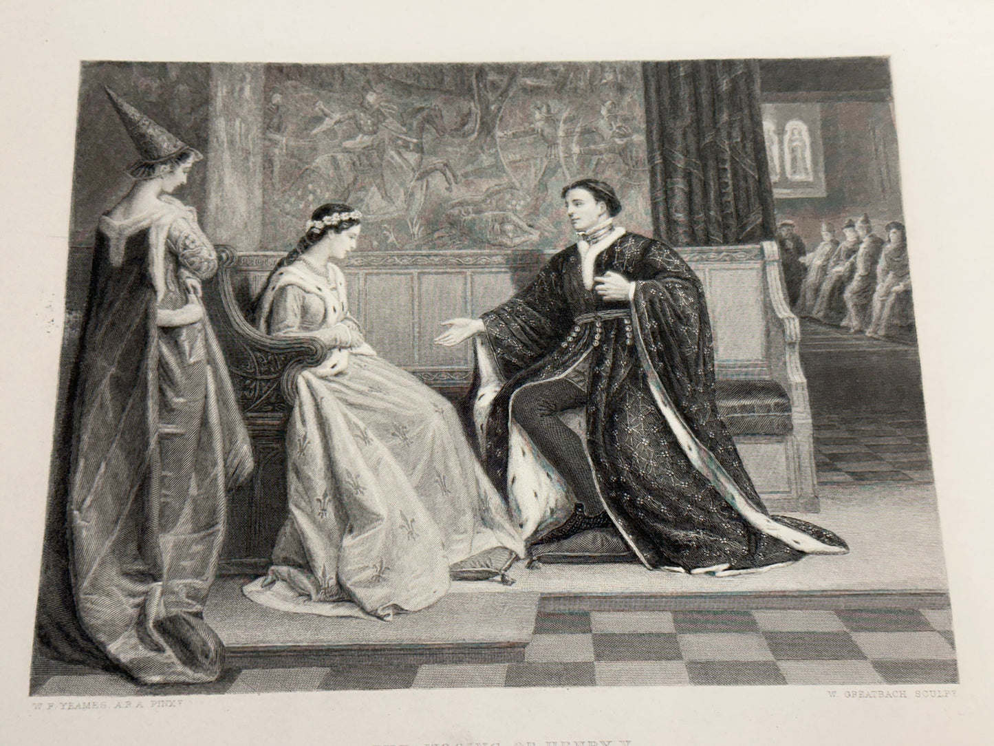 Lithograph "The Wooing of Henry V" Printed Artwork | Home Decor