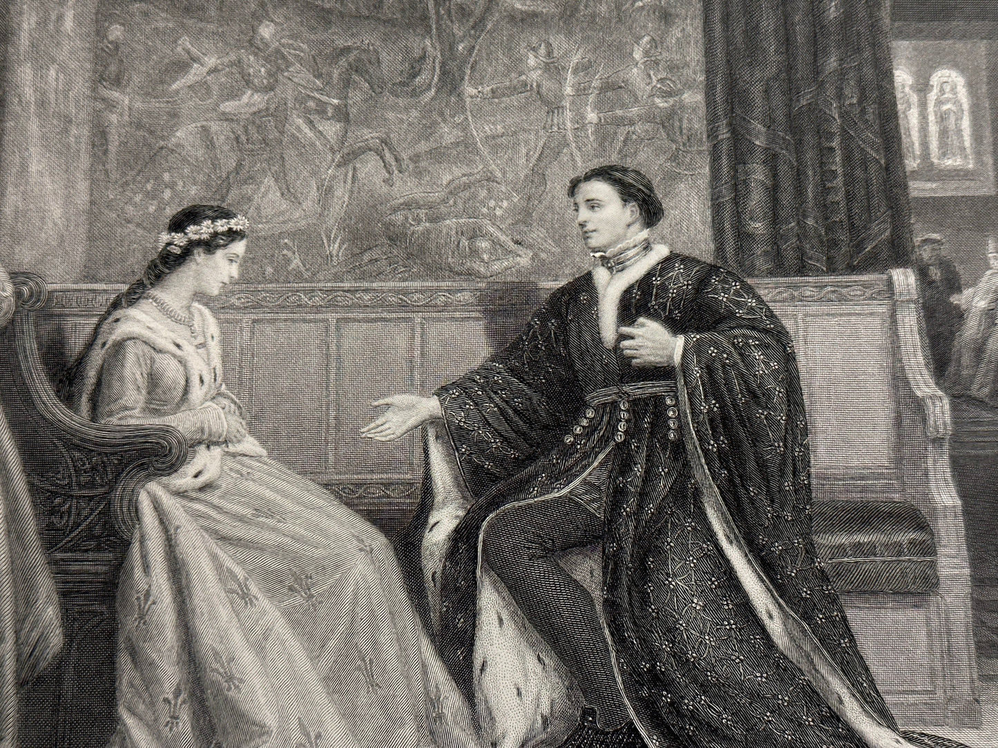 Lithograph "The Wooing of Henry V" Printed Artwork | Home Decor