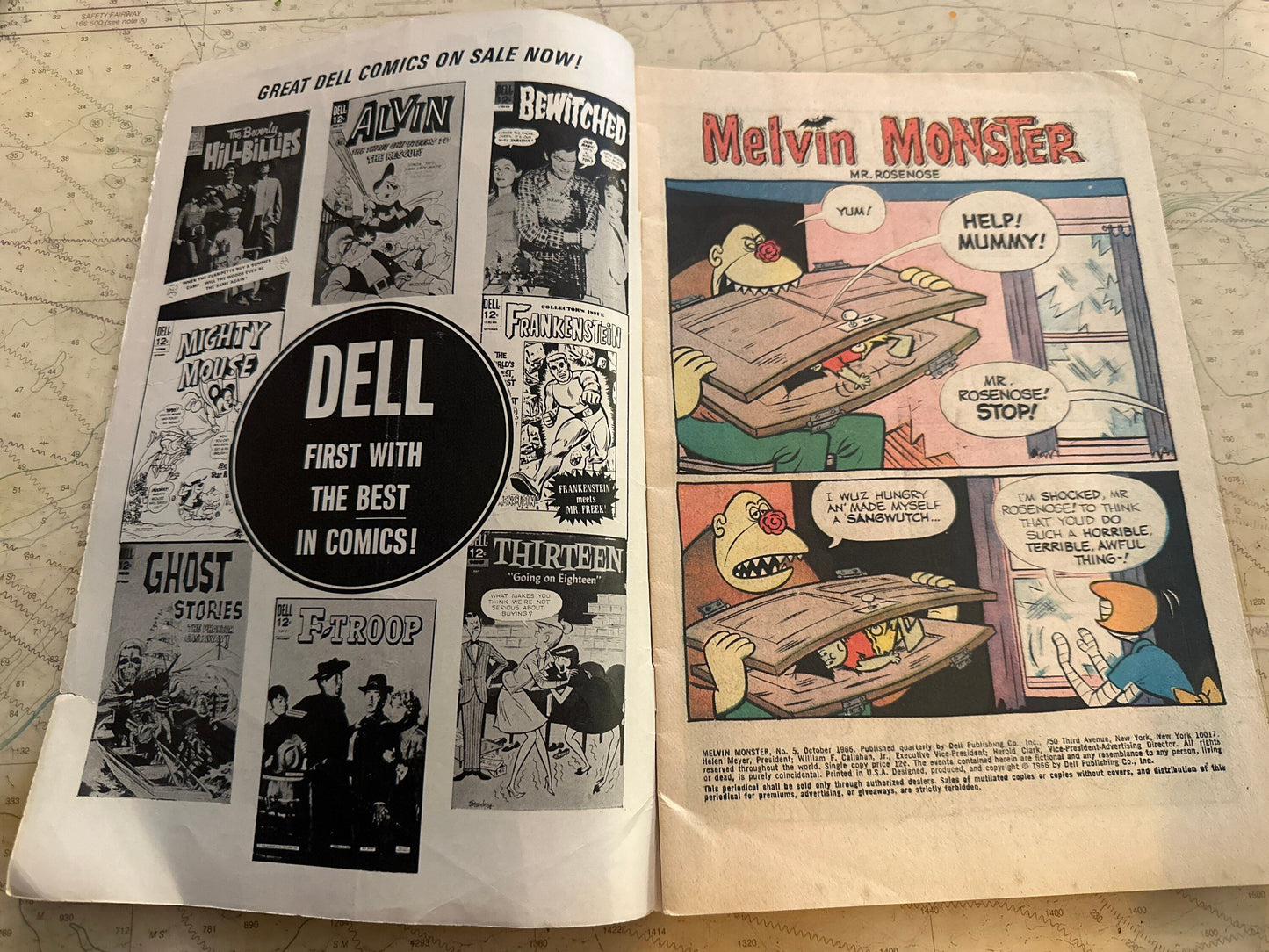 Melvin Monster Vintage Comic | Dell Comic October Issue | Collectible Comics