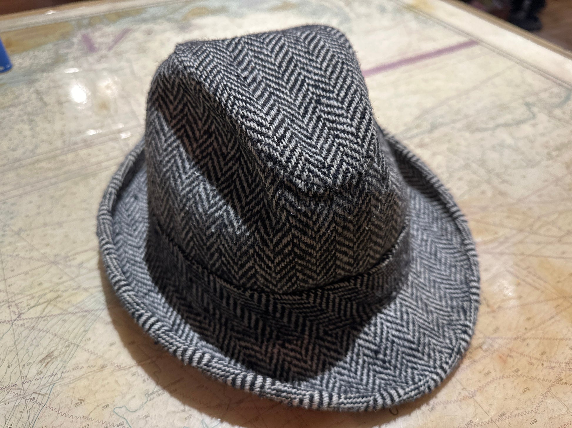 Vintage Tweed Fedora Hat | Unisex Accessories