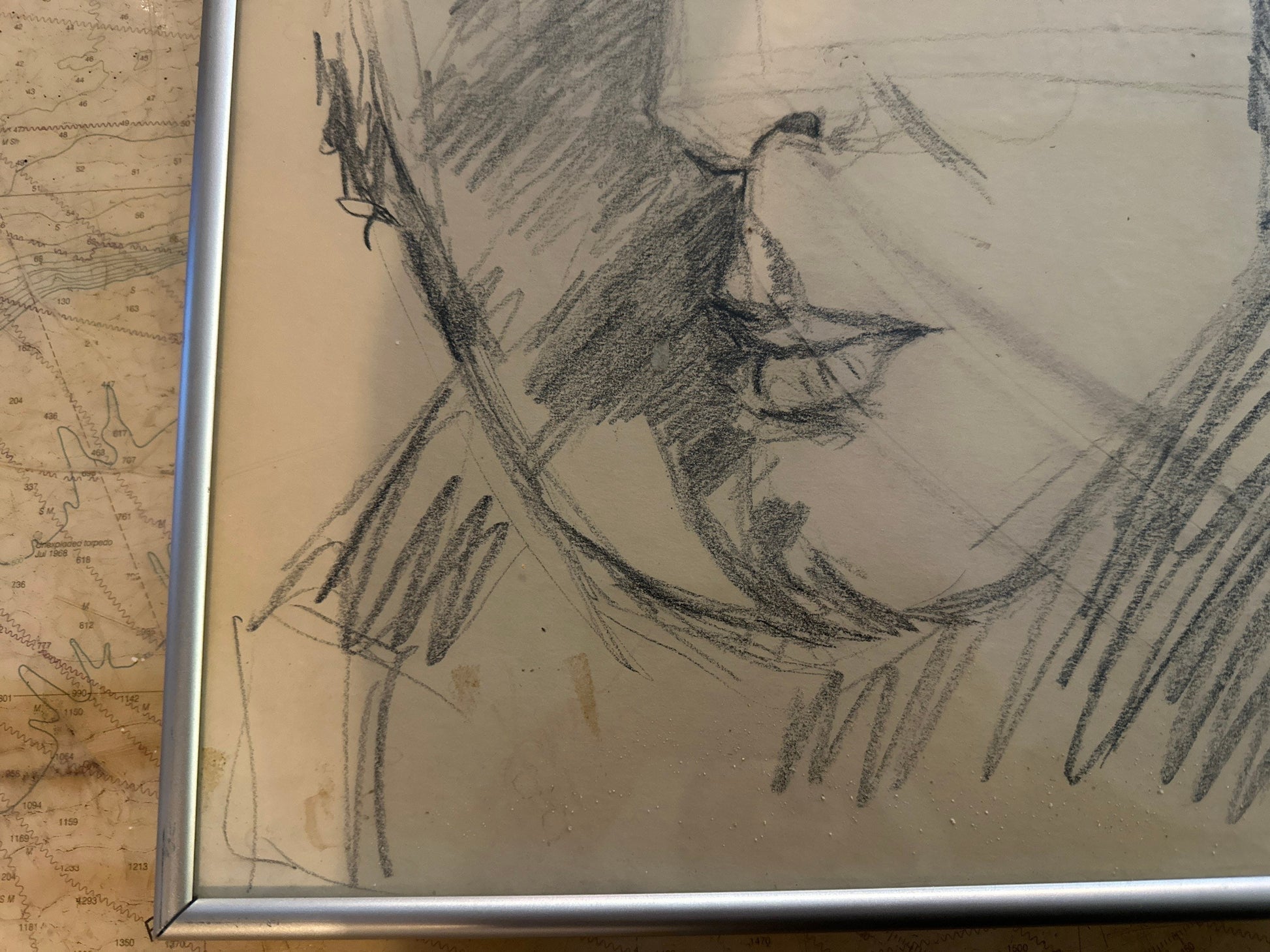 Vintage Paul McCartney Framed Sketch Portrait | Home Decor