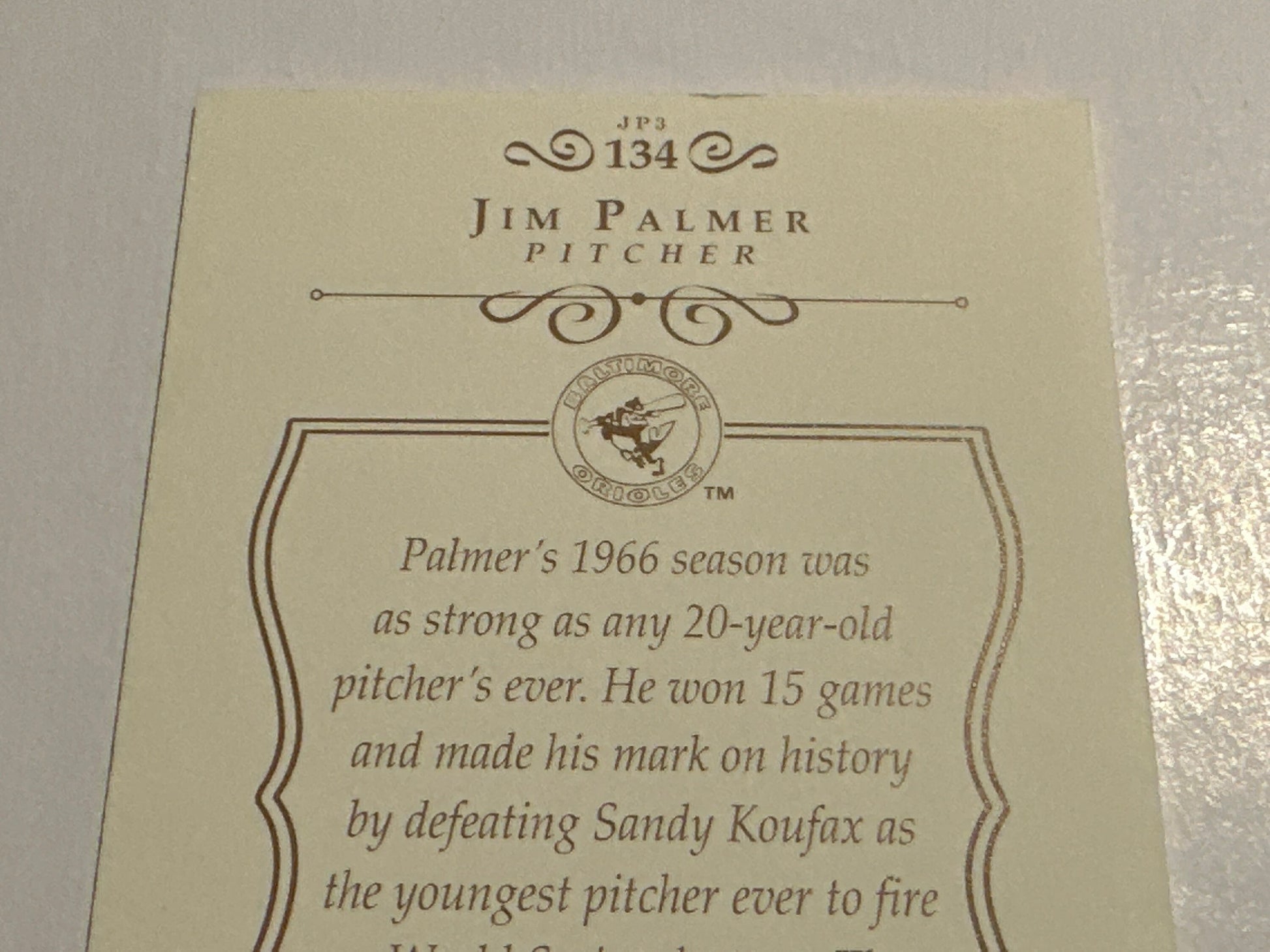 Jim Palmer - Collectible Baseball Card | Memorabilia