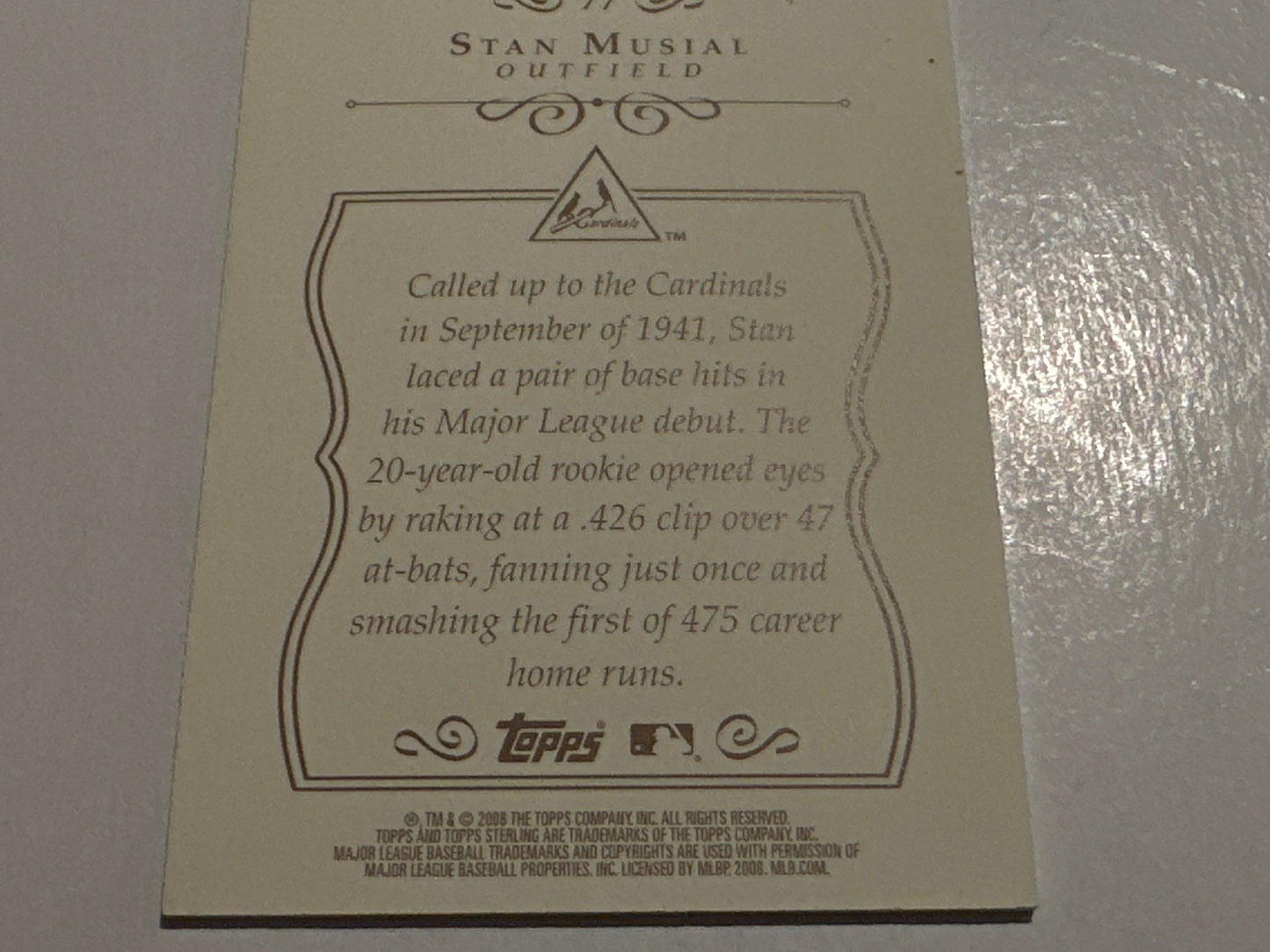 Stan Musial - Collectible Baseball Card | Memorabilia