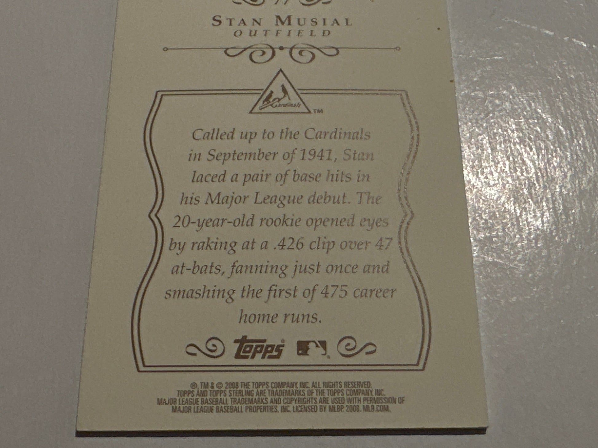 Stan Musial - Collectible Baseball Card | Memorabilia