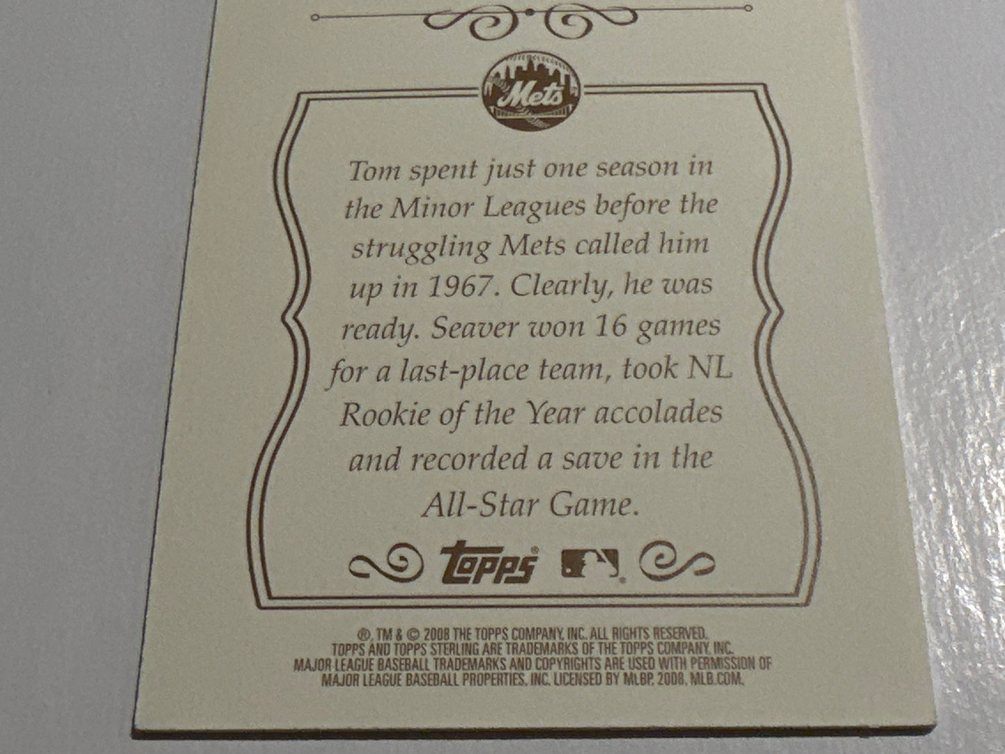 Tom Seaver - Collectible Baseball Card | Memorabilia