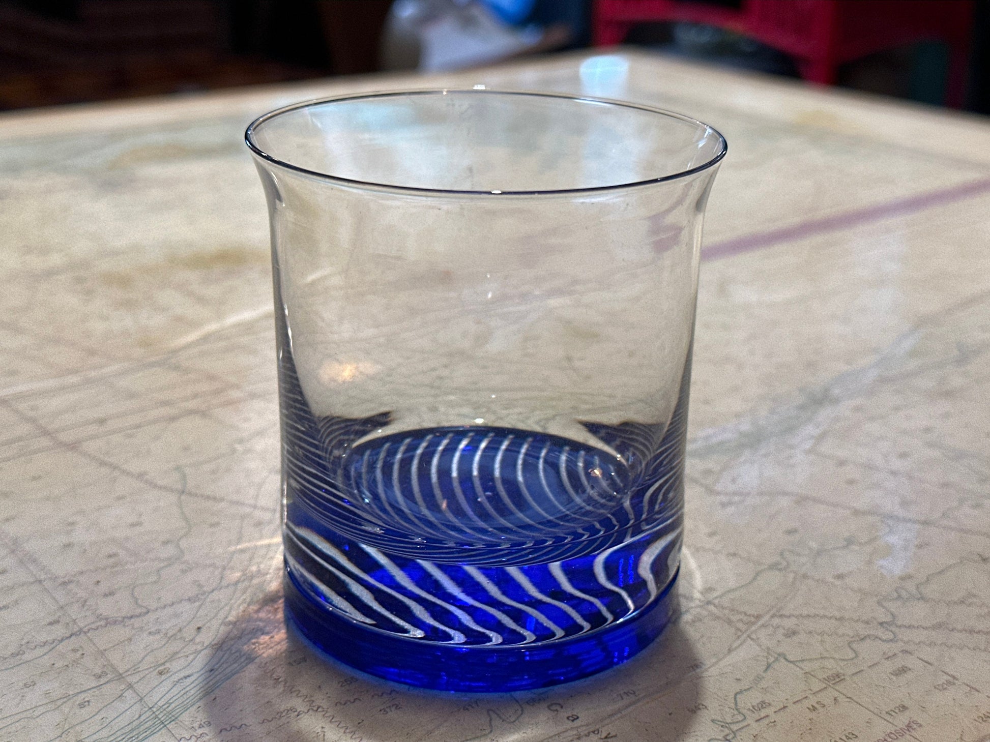 Royal Blue & Silver Tumbler Glass | Home and Living