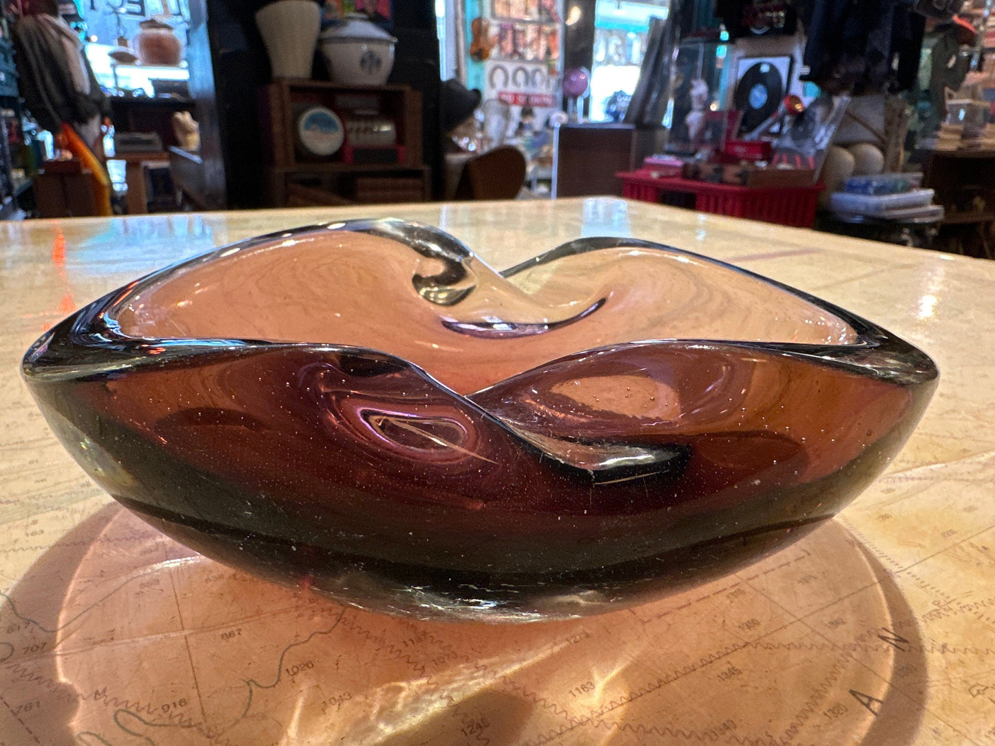 Venetian Purple Glass Decorative Bowl | Home Decor