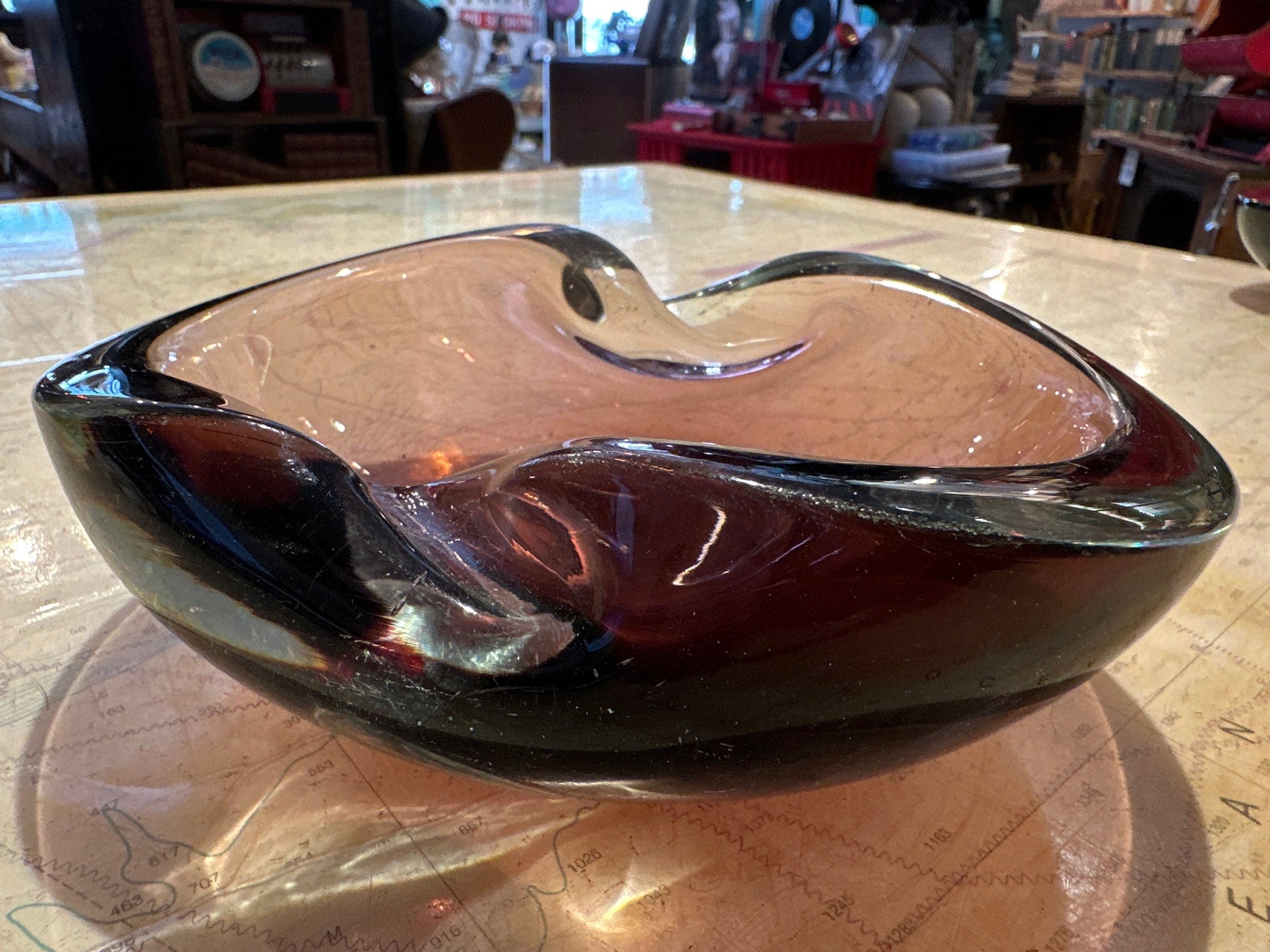 Venetian Purple Glass Decorative Bowl | Home Decor