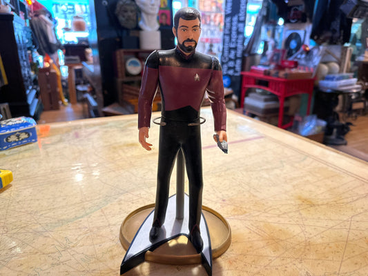 Vintage Stark Trek Lt. Commander William Riker Action Figure w/ Stand | Memorabilia