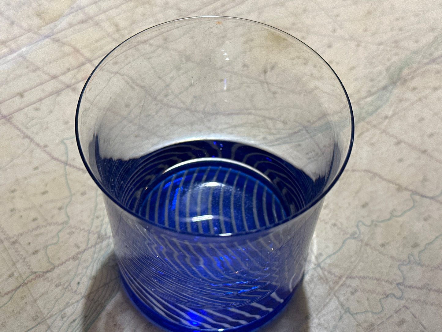 Royal Blue & Silver Tumbler Glass | Home and Living