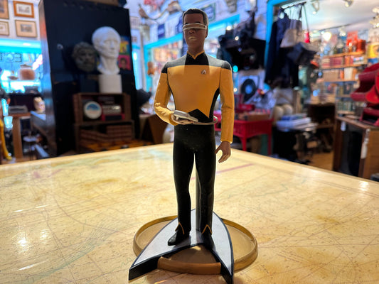 Vintage Stark Trek Lt. Commander Geordi La Forge Action Figure w/ Stand | Memorabilia