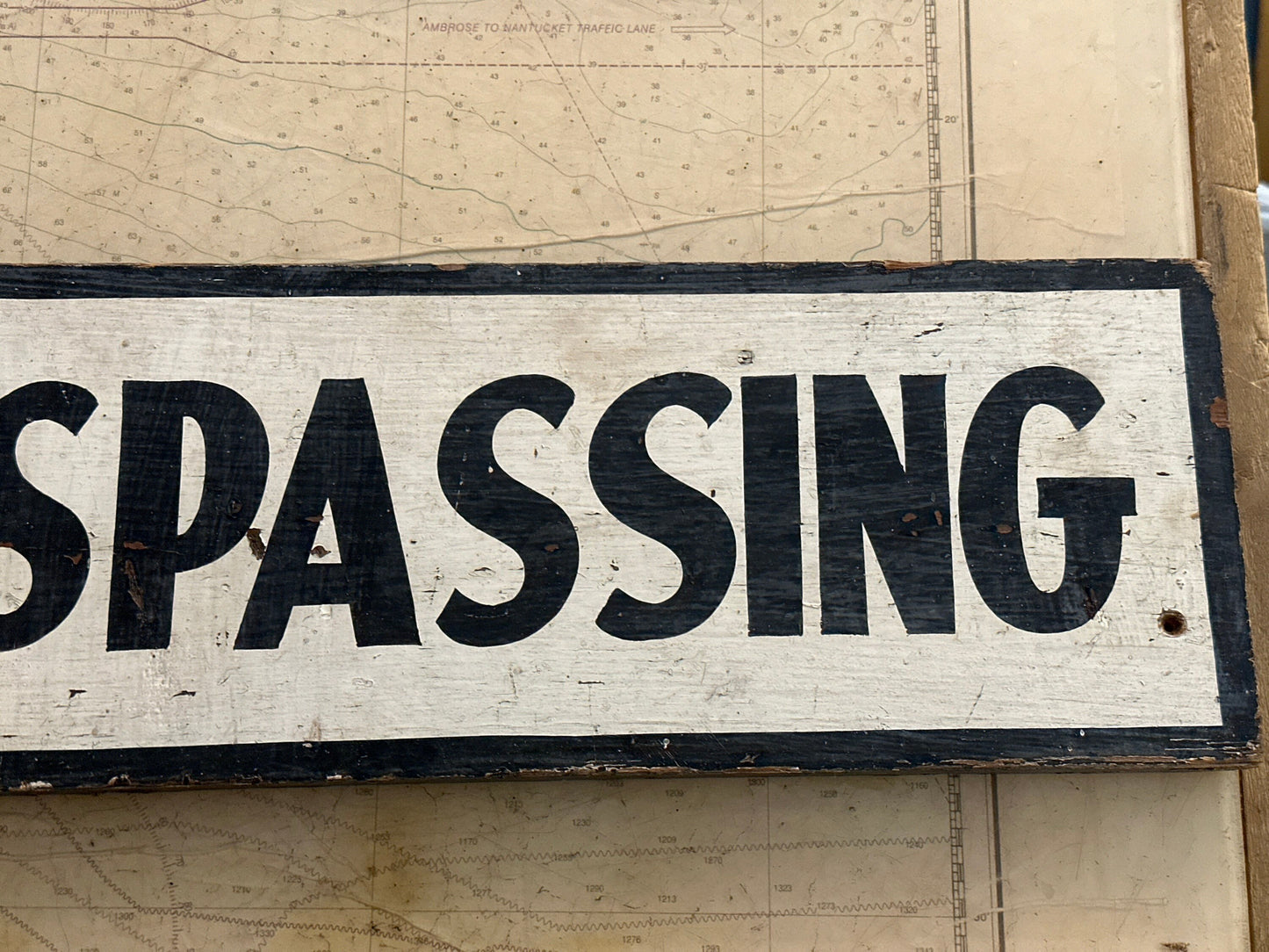 Vintage “No Trespassing" Wooden Sign | Home Decor