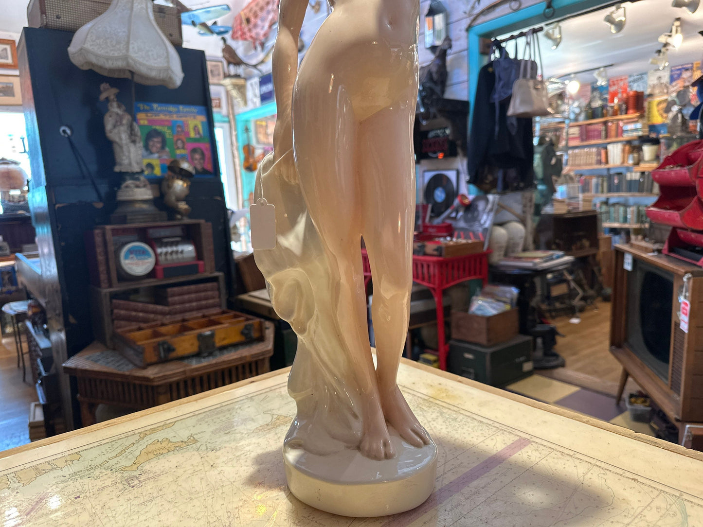 Vintage Mid Century Porcelain Nude Statue, Retro Decor, Collectible Figurine, Art Deco Home Decor