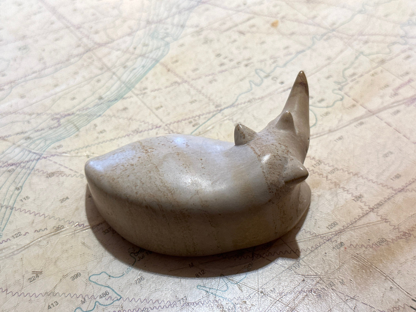 Ceramic Laying Rhinoceros Statue | Home Decor