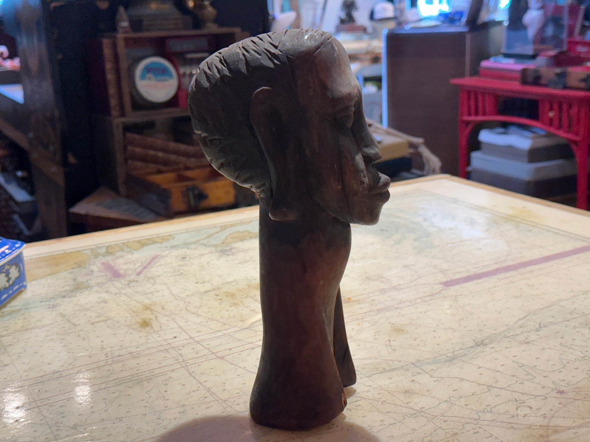 Vintage African Wooden Sculpture | Home Decor