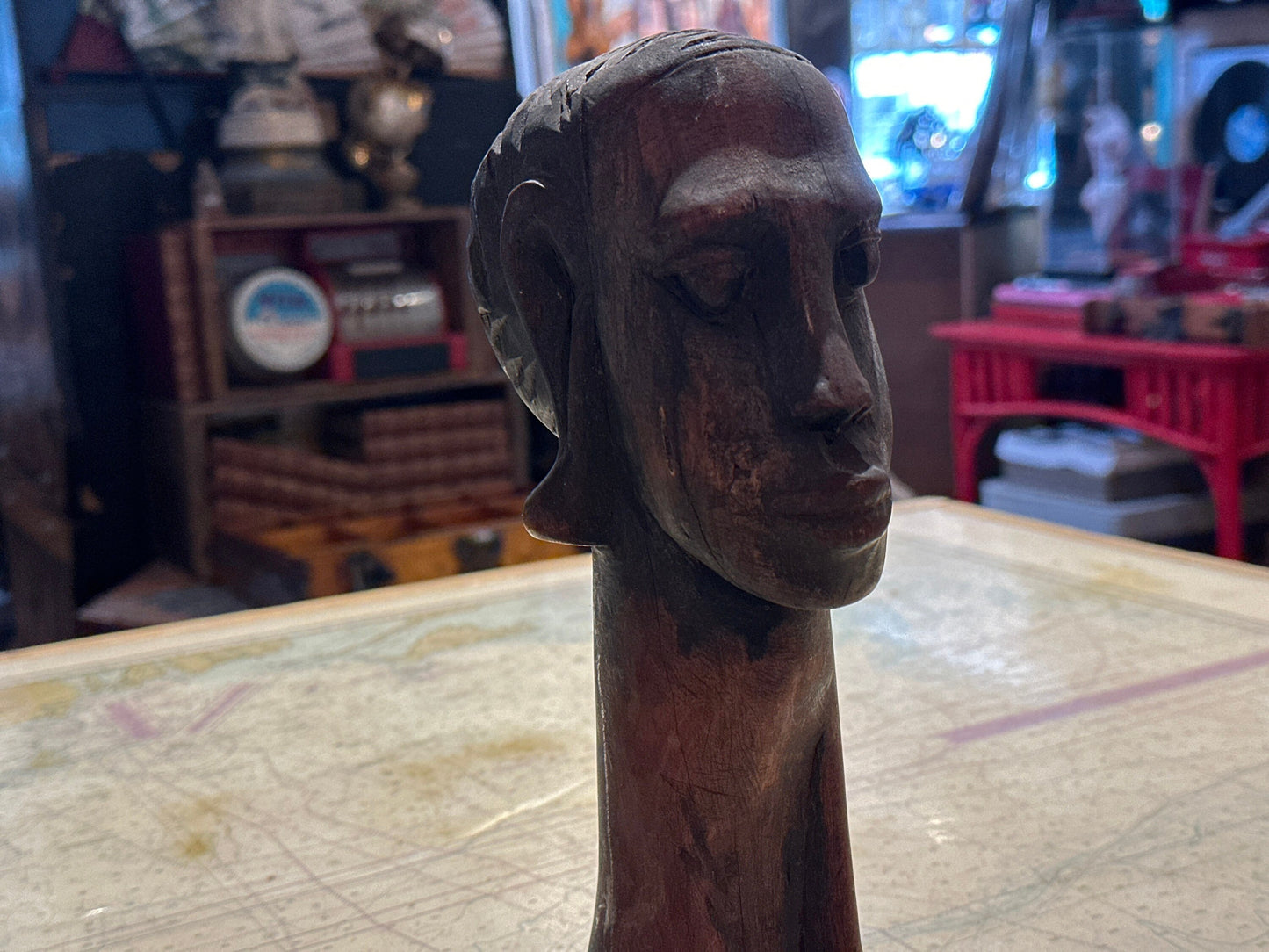 Vintage African Wooden Sculpture | Home Decor