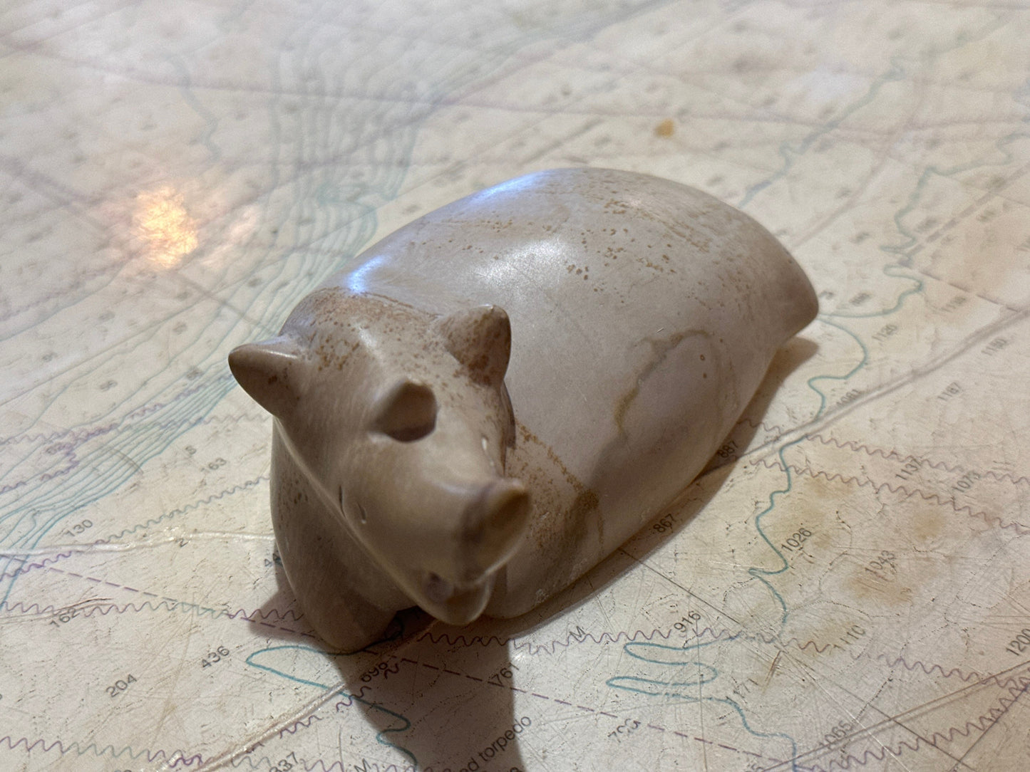 Ceramic Laying Rhinoceros Statue | Home Decor