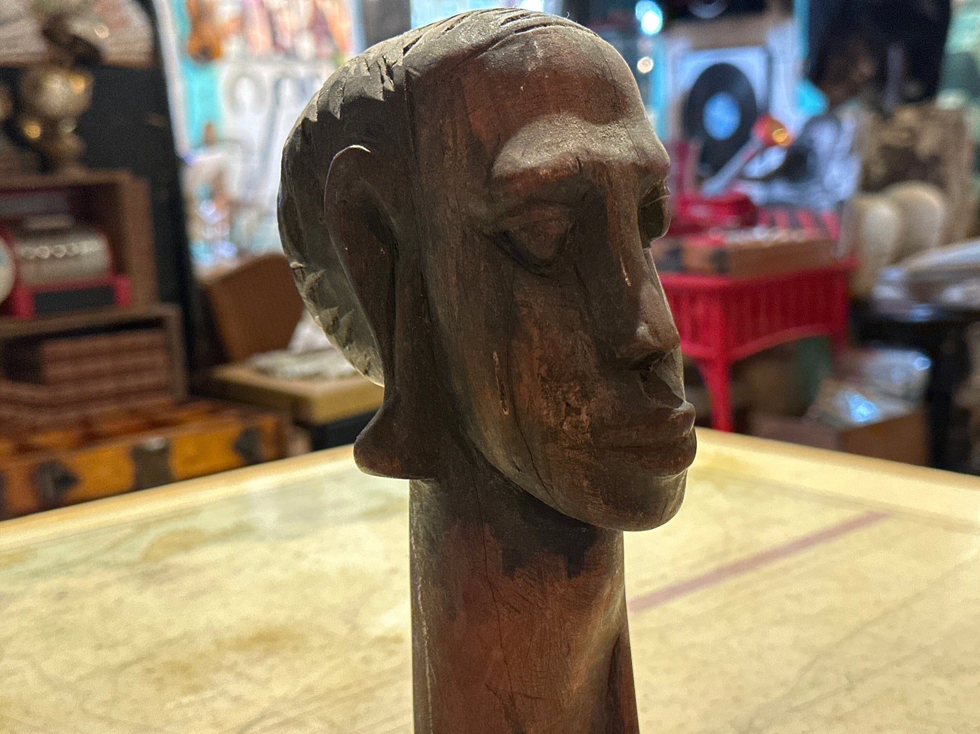 Vintage African Wooden Sculpture | Home Decor