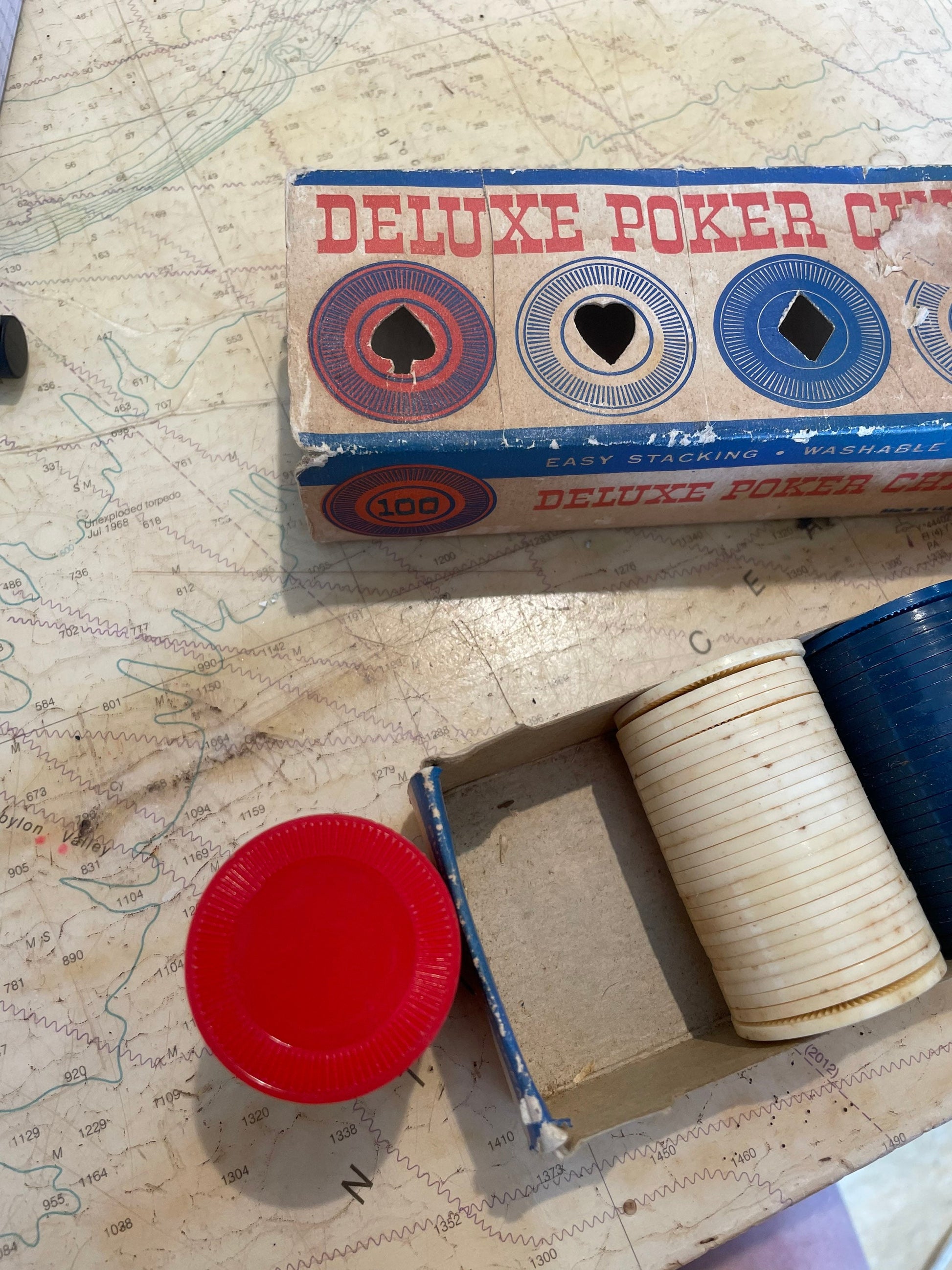 Vintage Mayer Plastic Poker Chips (100 ct) | Home & Living