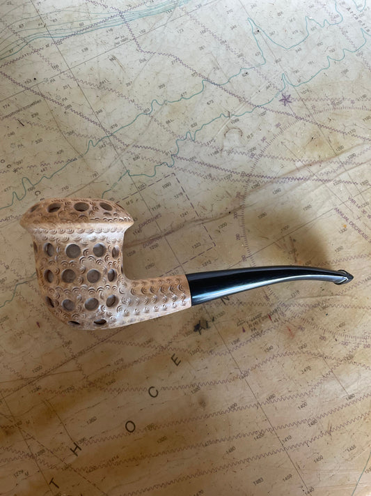 Vintage Turkish Lattice Billiard Meerschaum Tobacco Pipe