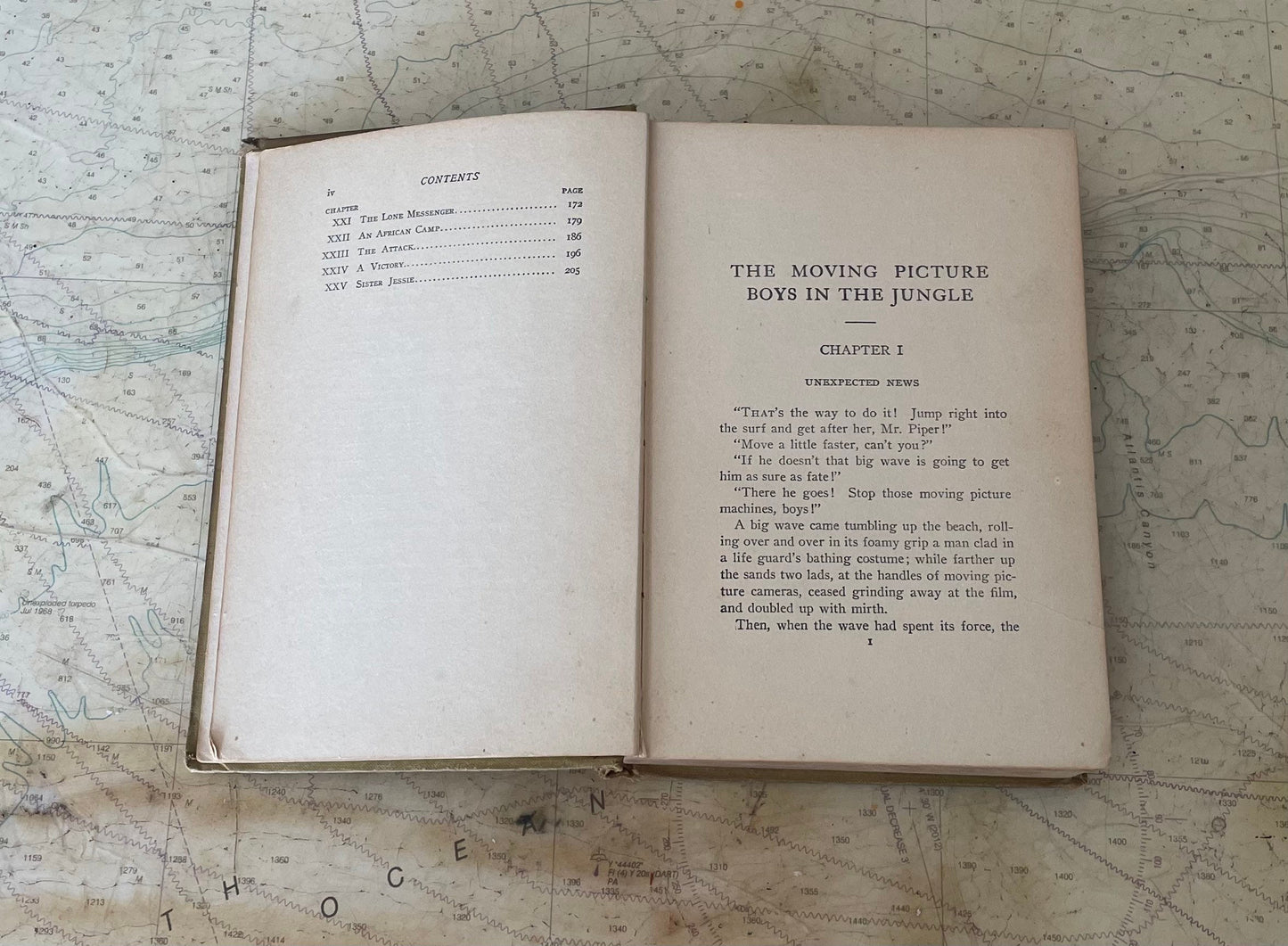 1913 The Moving Picture Boys In The Jungle Book by Victor Appleton, 2nd Edition, Vintage Adventure Story, Boys' Fiction