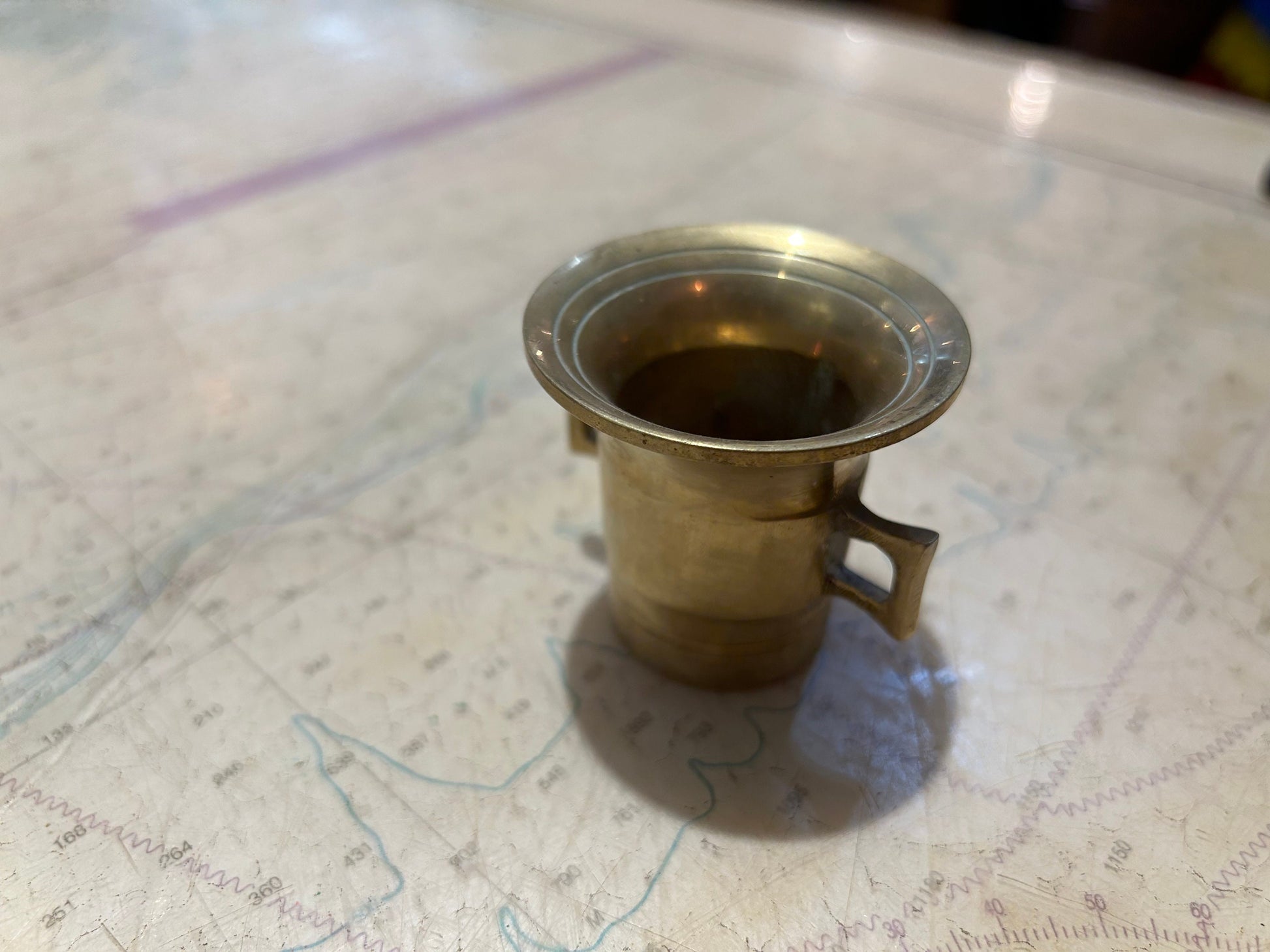 Vintage Small Brass Incense Pot