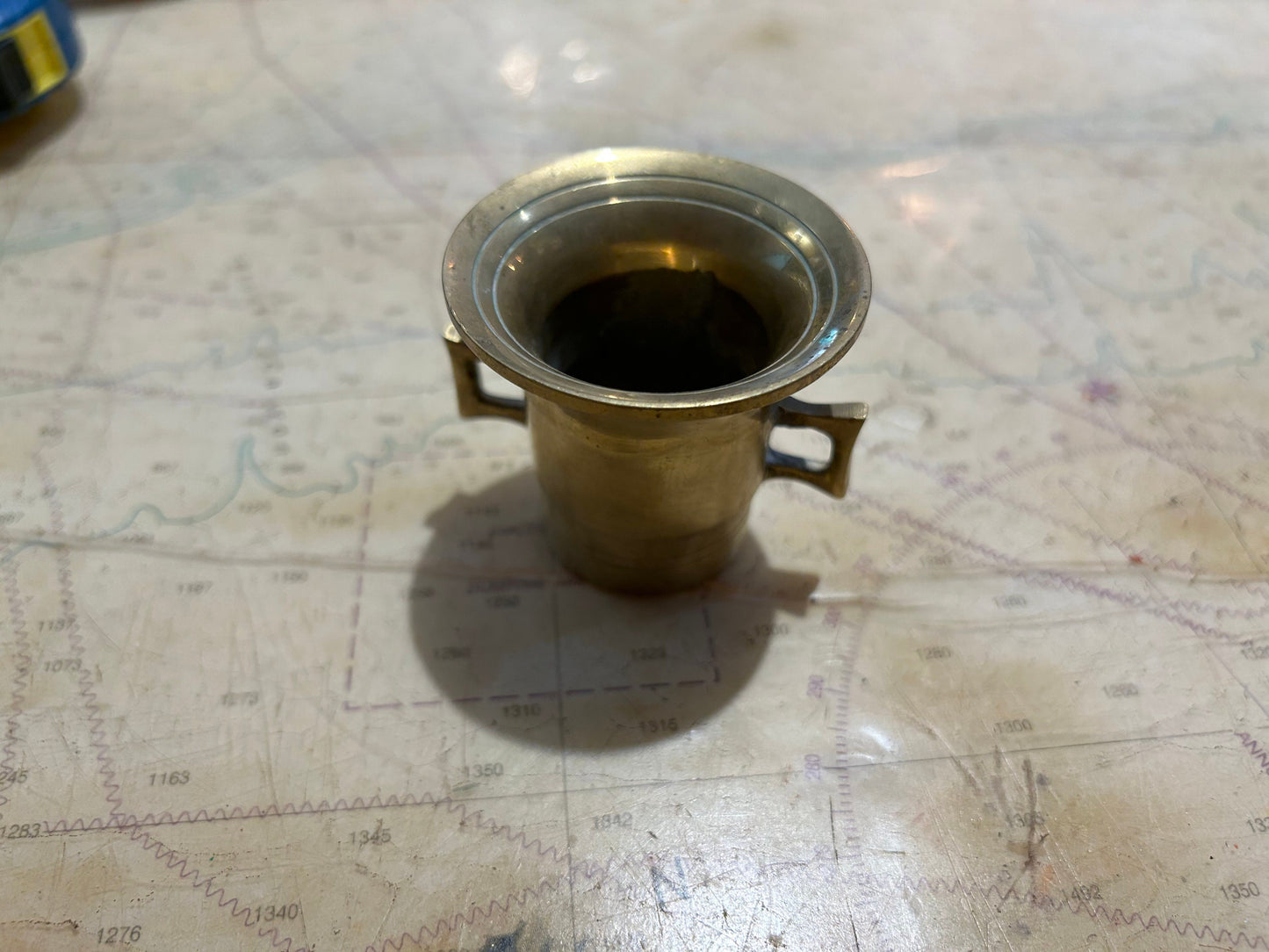 Vintage Small Brass Incense Pot