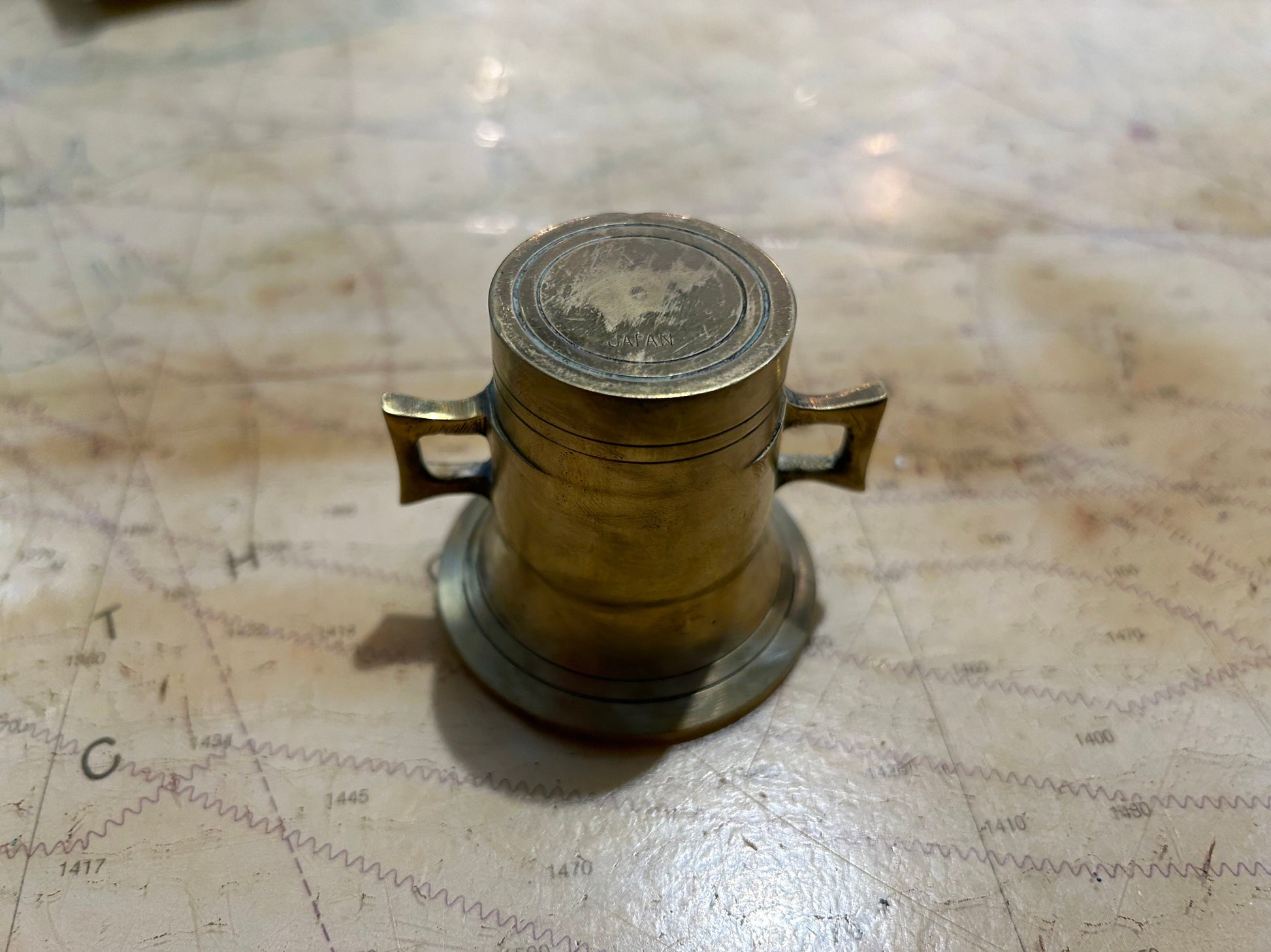 Vintage Small Brass Incense Pot