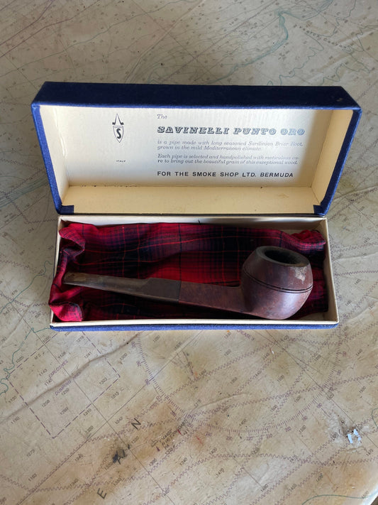 Vintage Amber Orlik De Luxe Made in England L504 Tobacco Pipe, comes in Savinelli Punto Oro Box | Tobacco Accessories