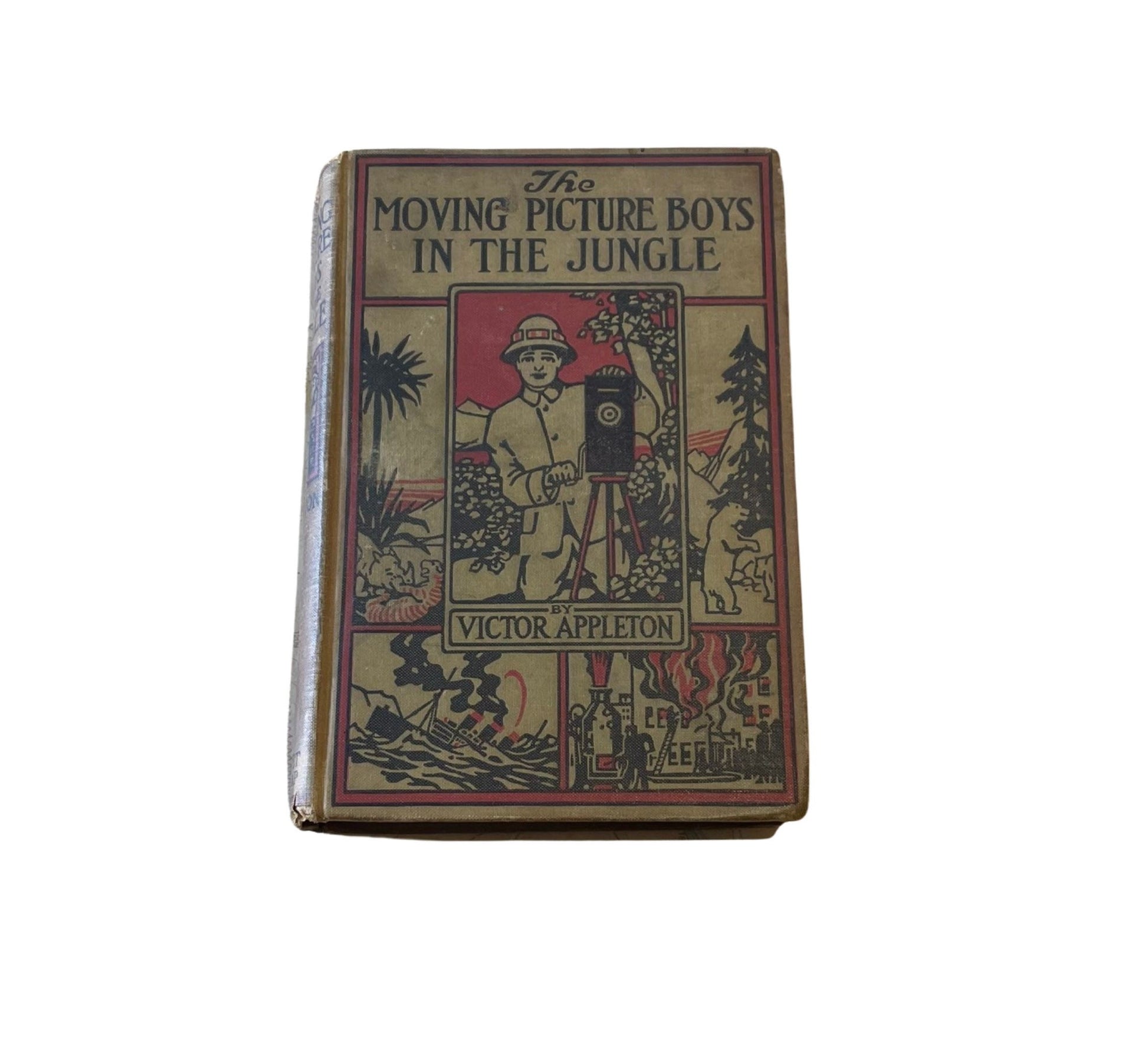 1913 The Moving Picture Boys In The Jungle Book by Victor Appleton, 2nd Edition, Vintage Adventure Story, Boys' Fiction