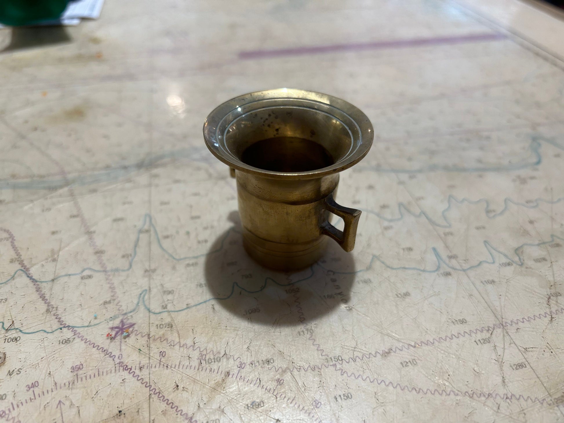 Vintage Small Brass Incense Pot