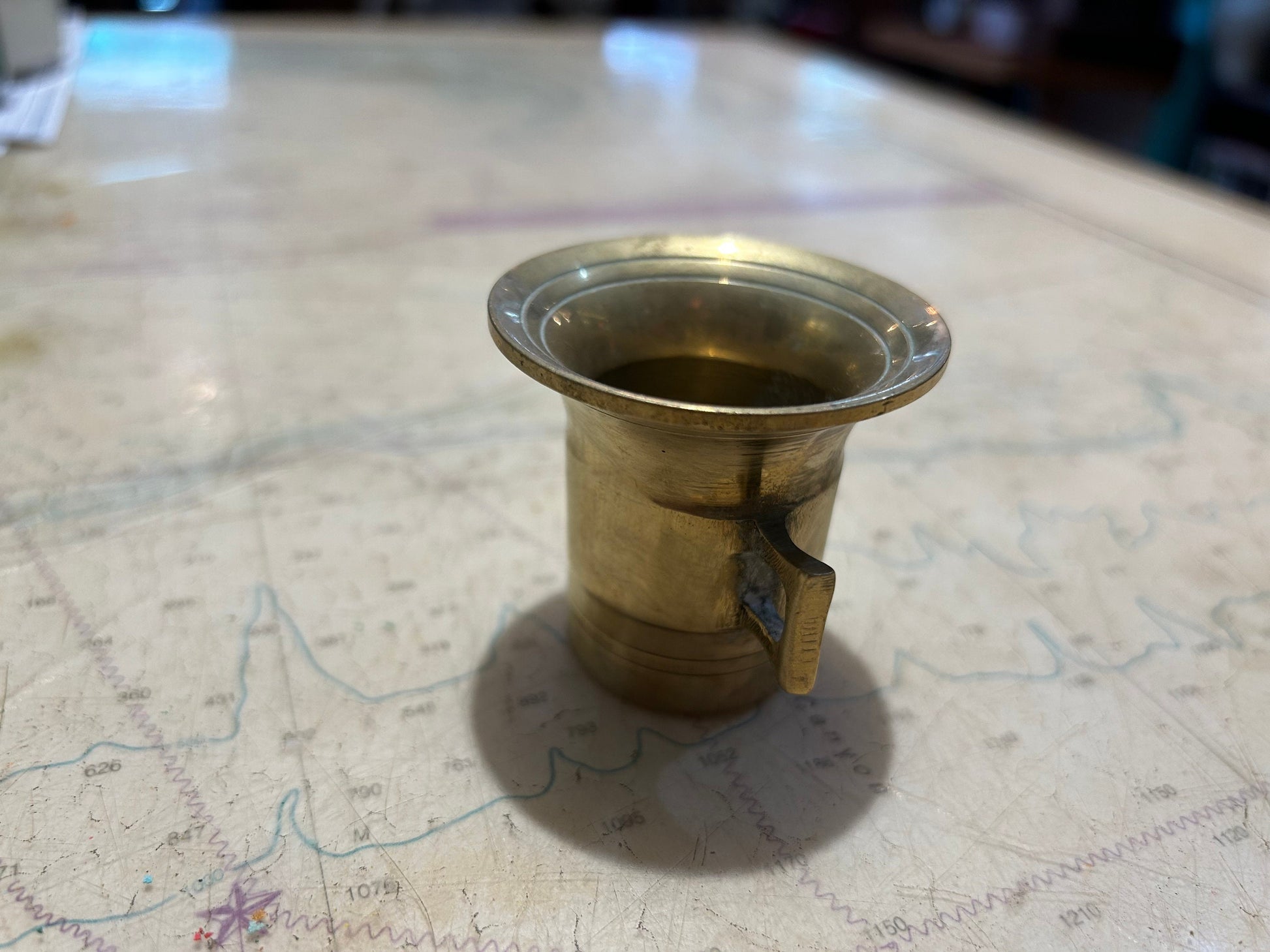 Vintage Small Brass Incense Pot