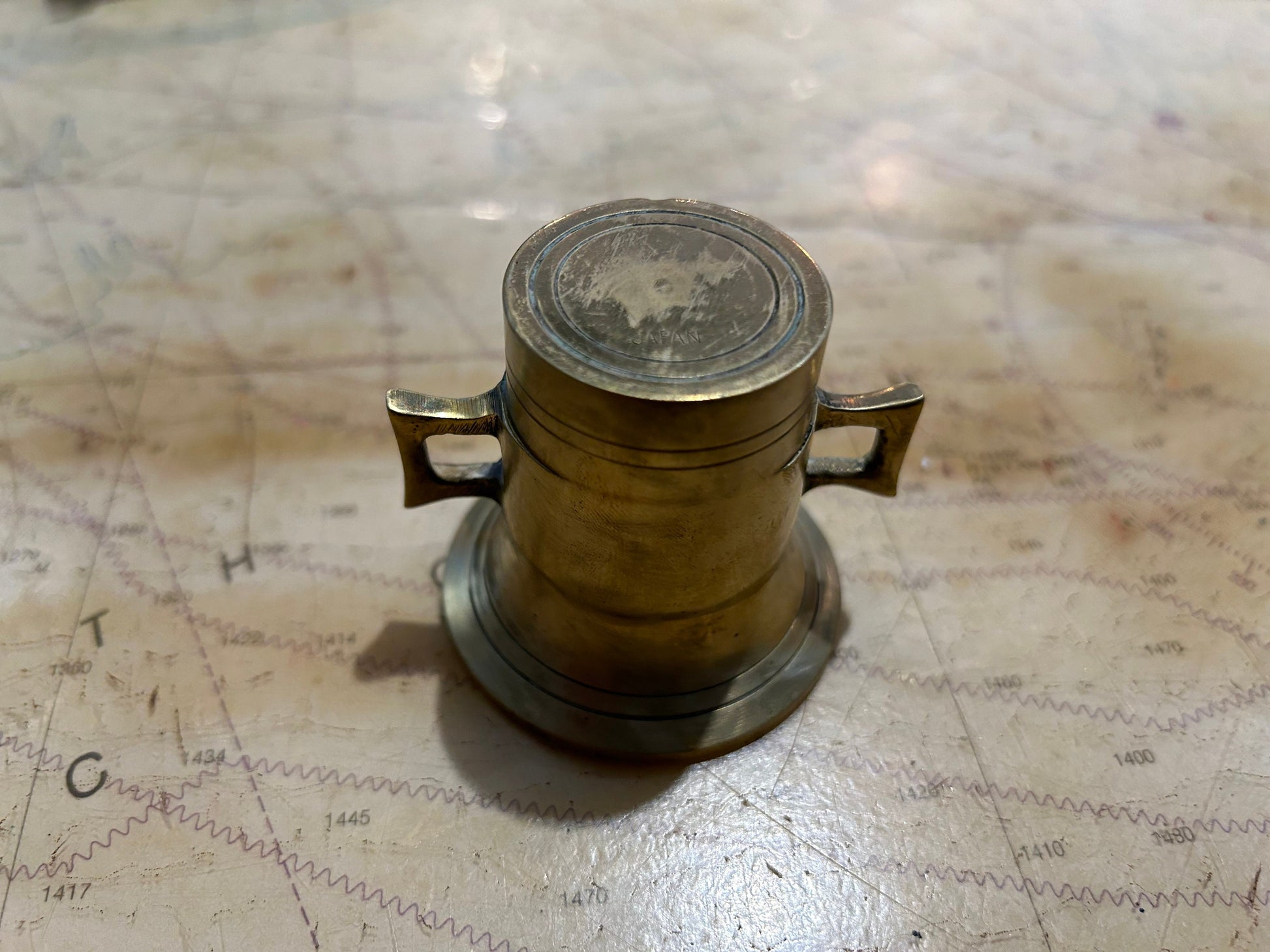 Vintage Small Brass Incense Pot