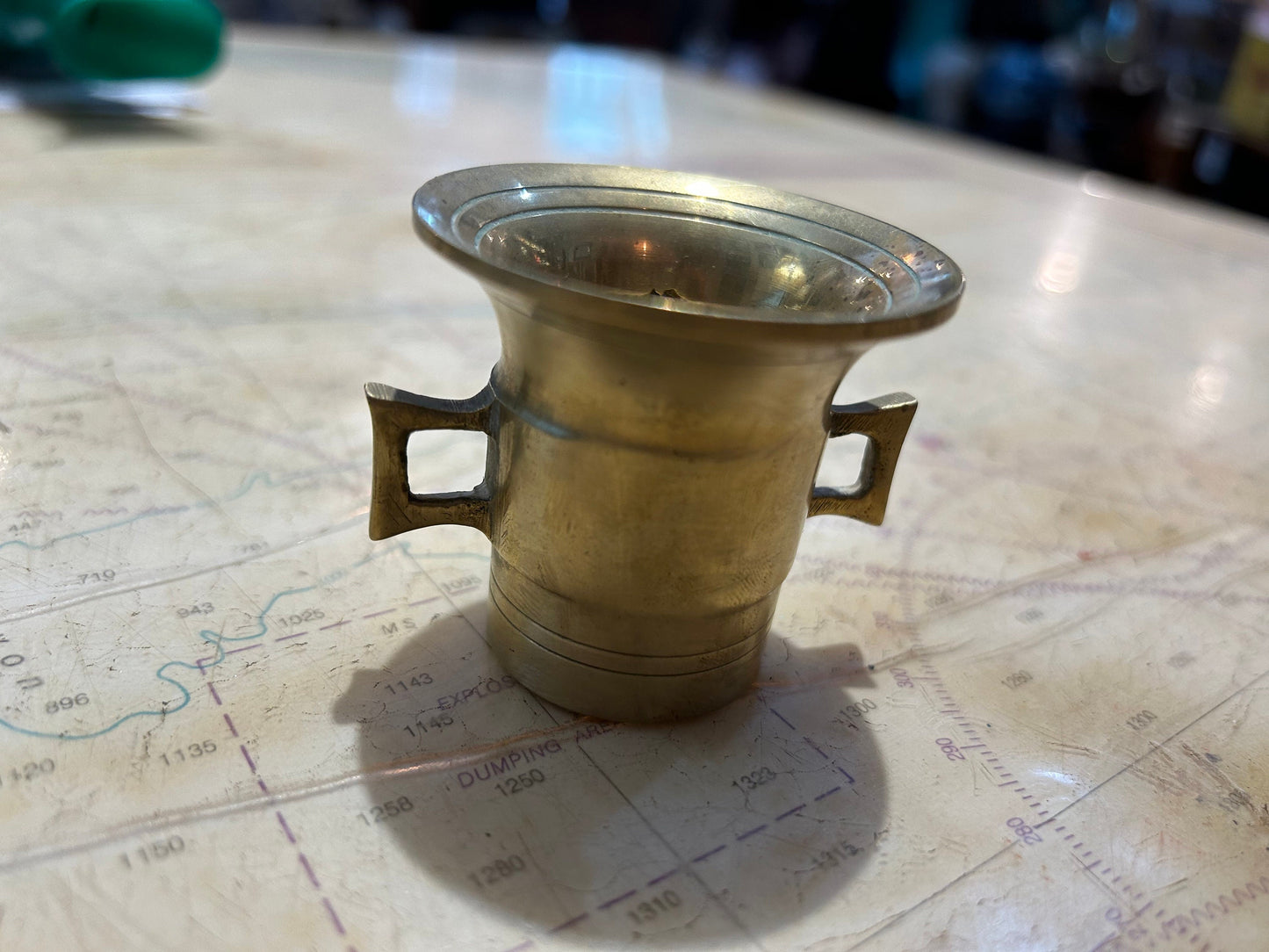 Vintage Small Brass Incense Pot