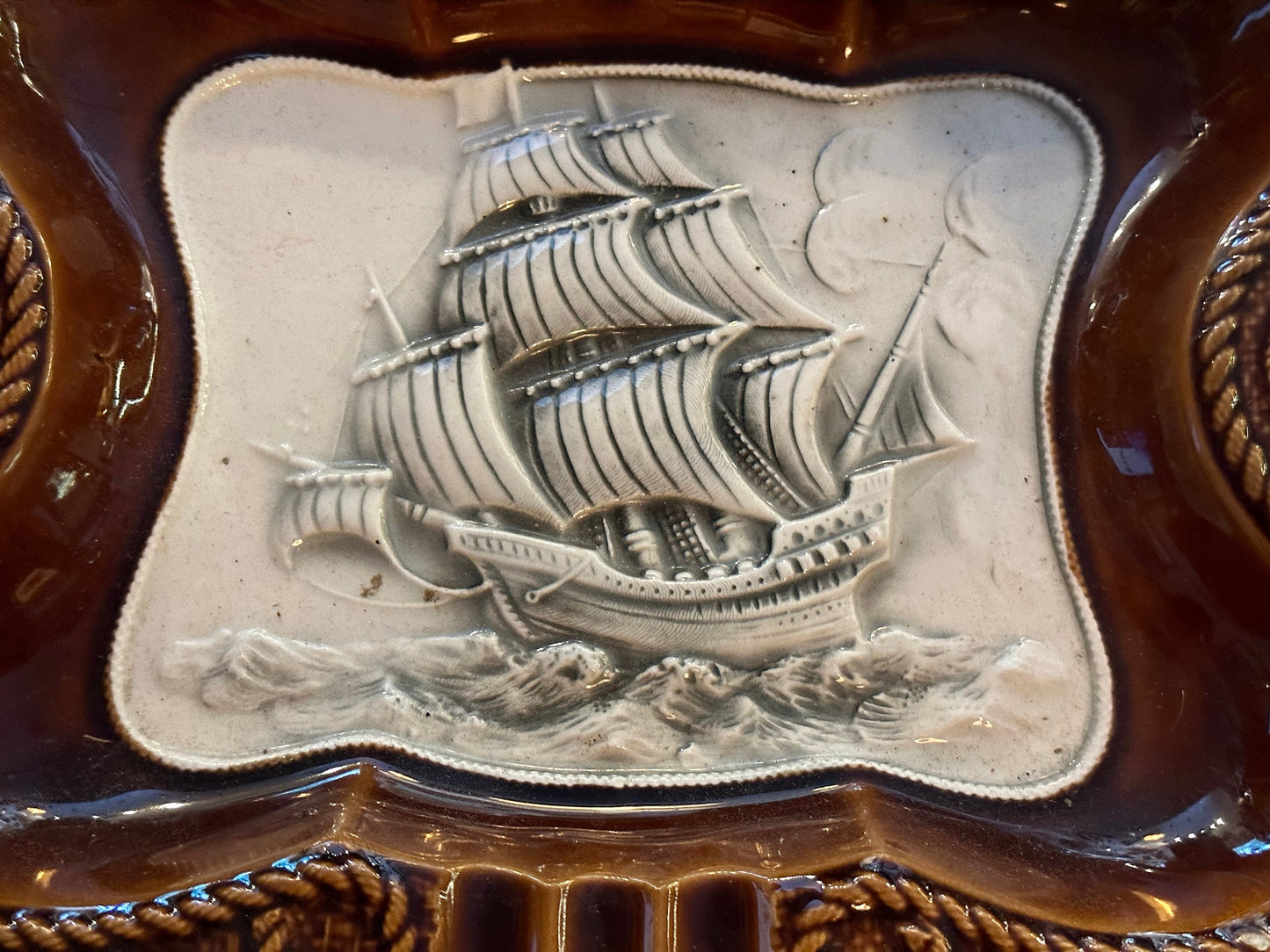 Vintage Porcelain Nautical Bowl or Tray | Home & Living